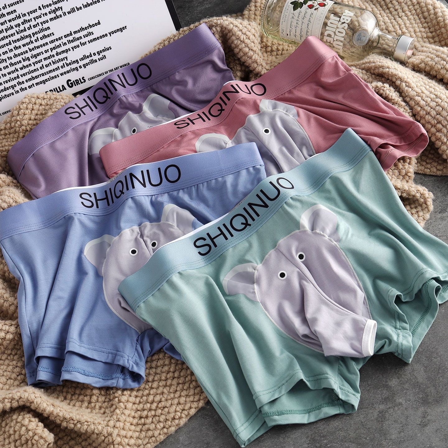 可愛卡通大象鼻內褲