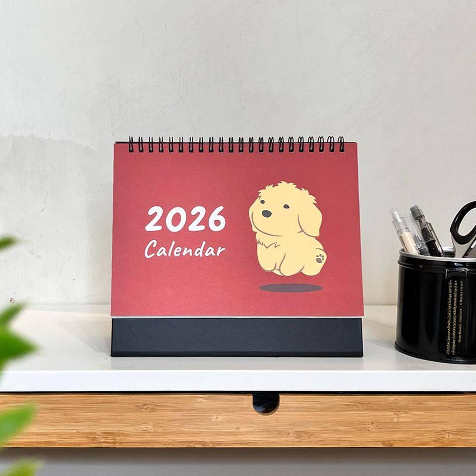 紐約狗狗 2026 三角桌曆 附贈50張表情貼紙