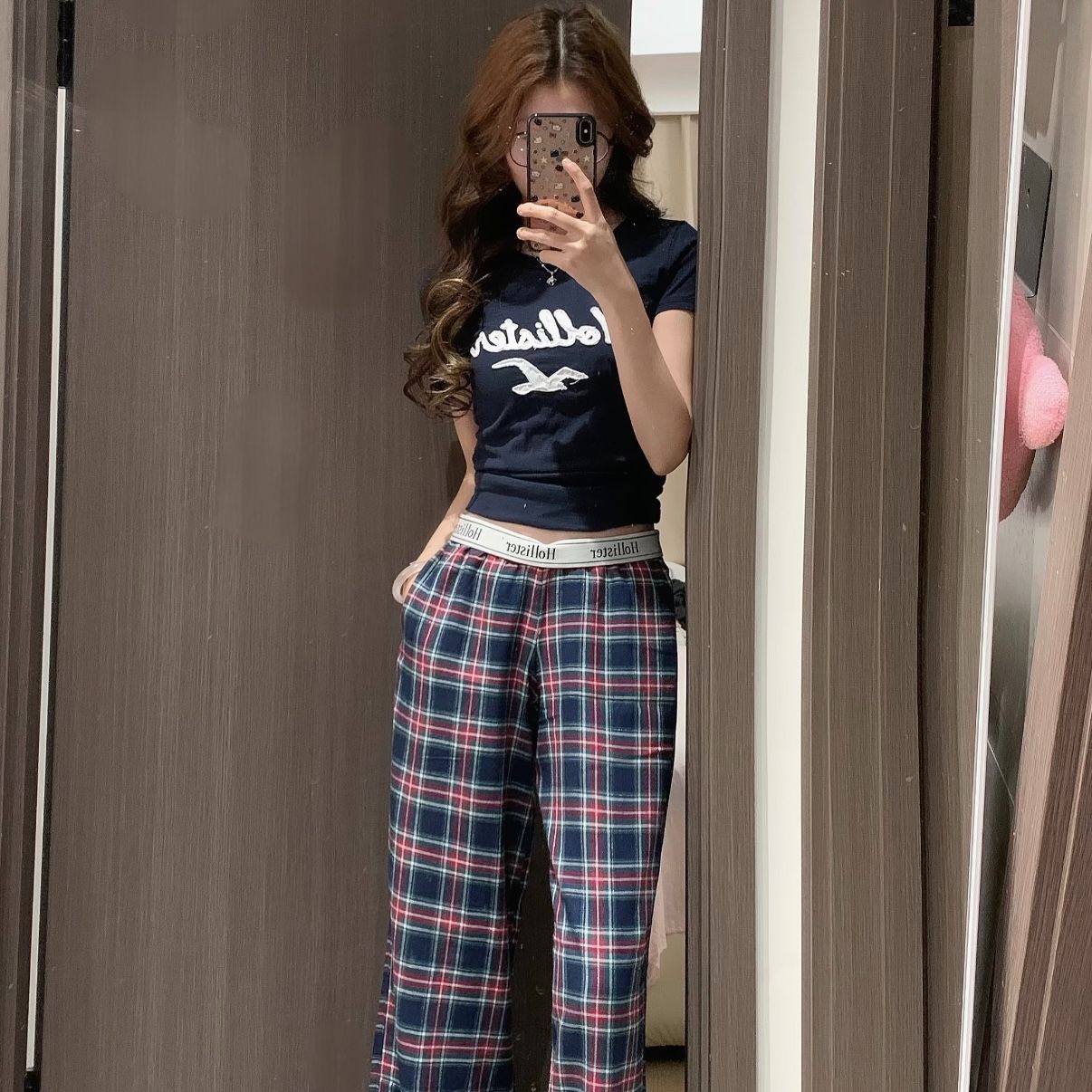 Hollister 格紋棉褲