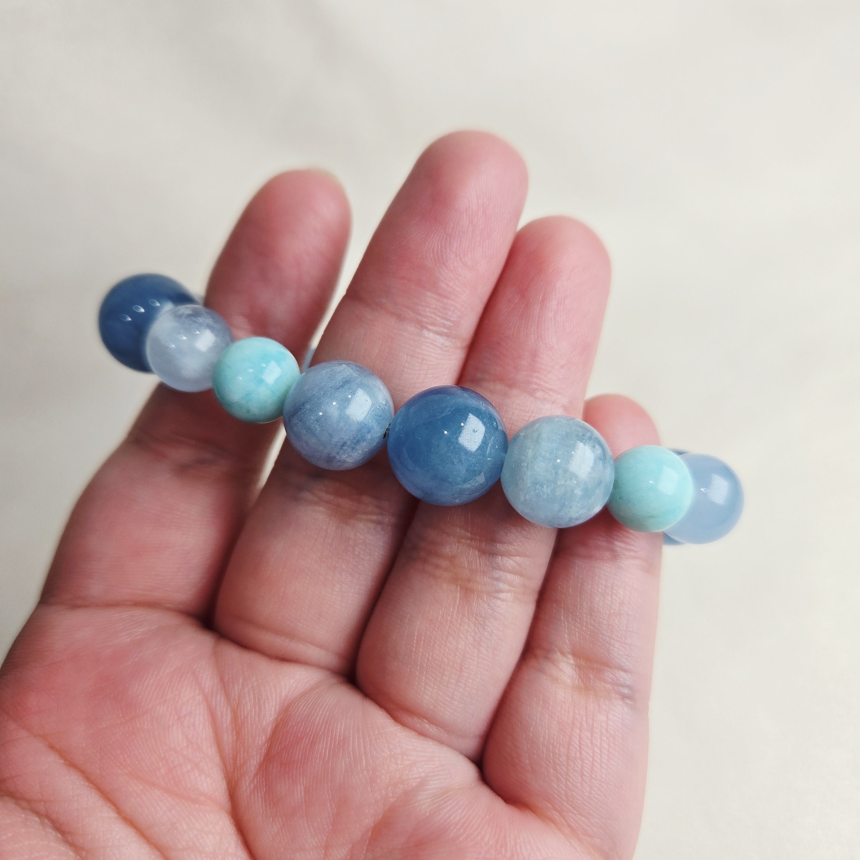 海藍寶天河石設計款 14.8 圍+10~13mm