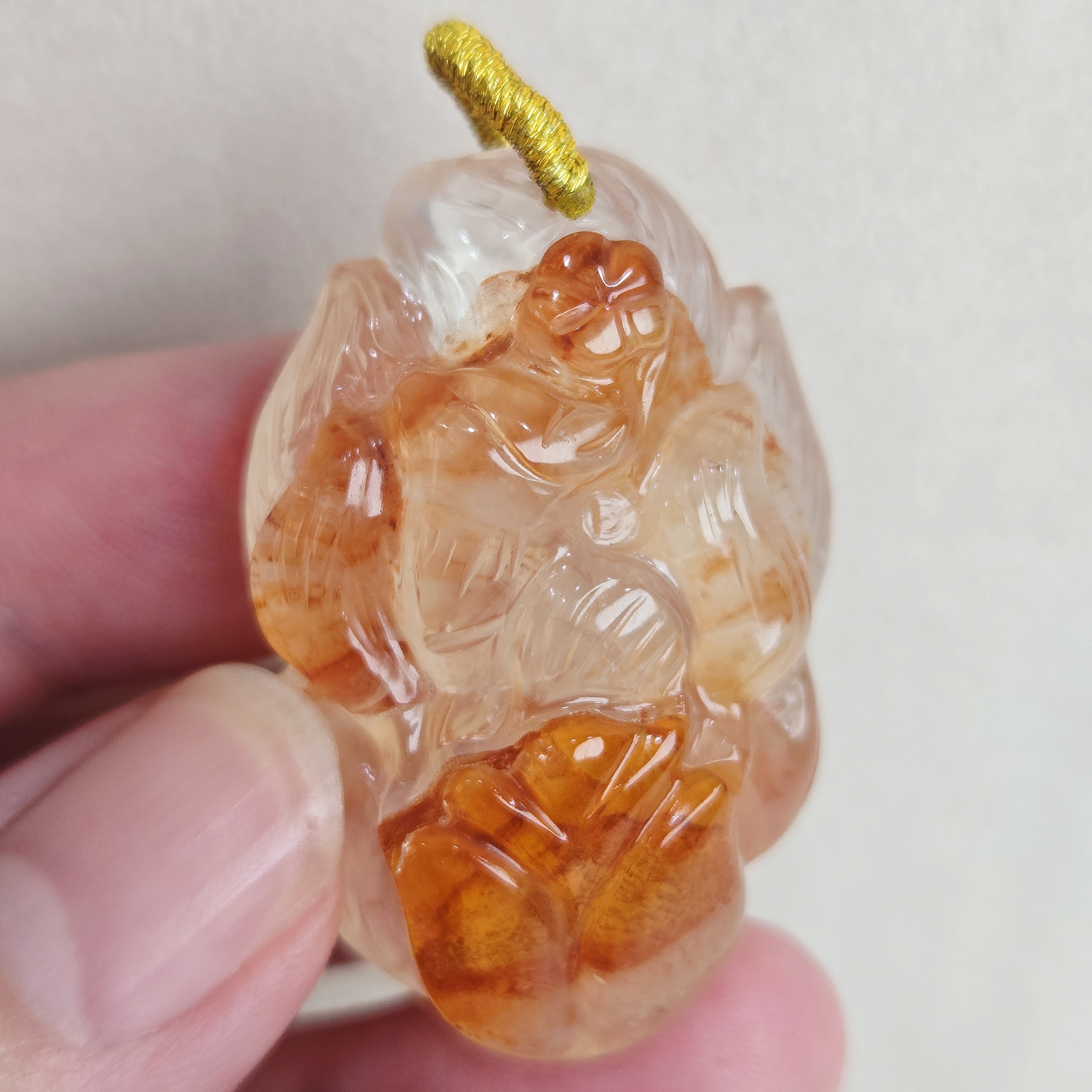 （訂金保留中）紅膠花玫瑰九尾狐吊墜 40*27*17mm