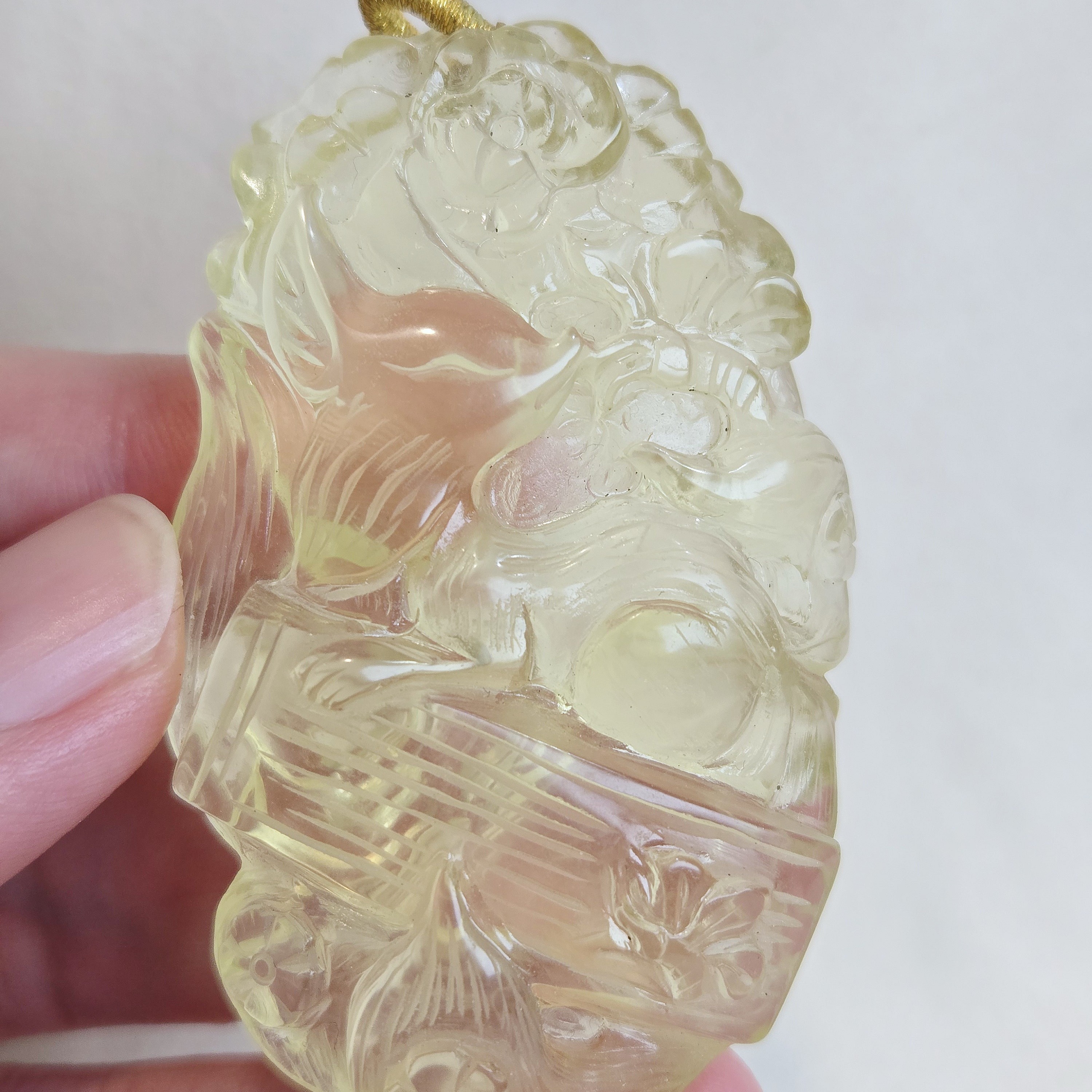 黃水晶古箏九尾狐 62*37.5*13.5mm