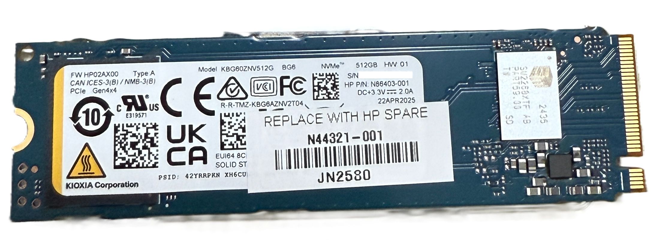 KIOXIA 鎧俠 BG6 KBG60ZNV512G 512GB M.2 SSD