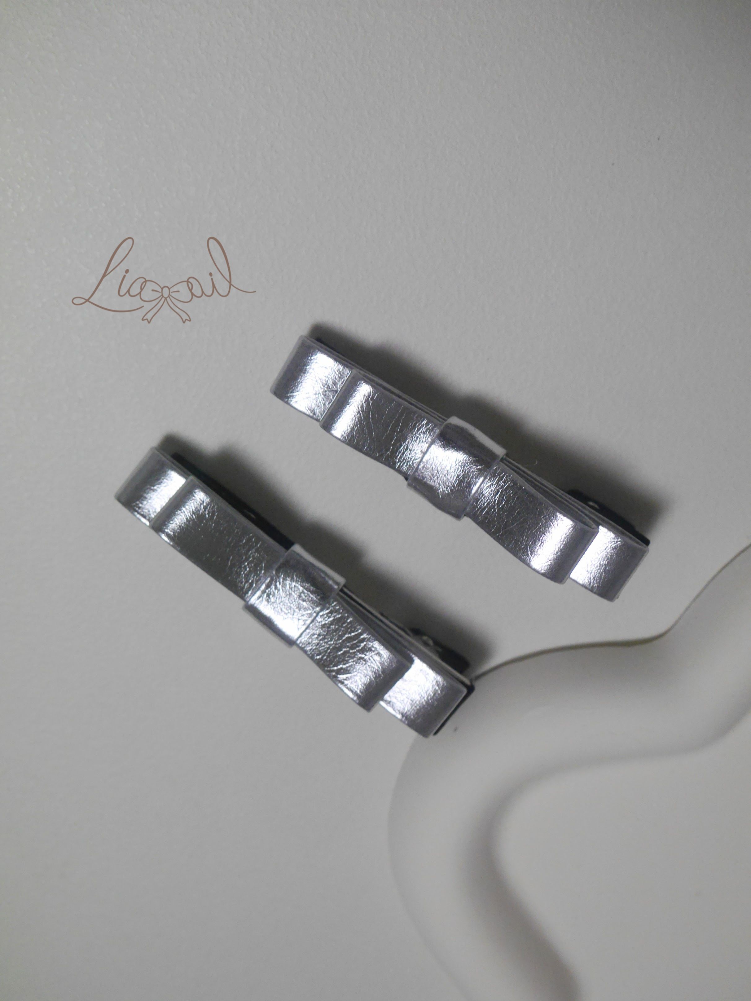 韓國高級皮革簡約蝴蝶結兩件組