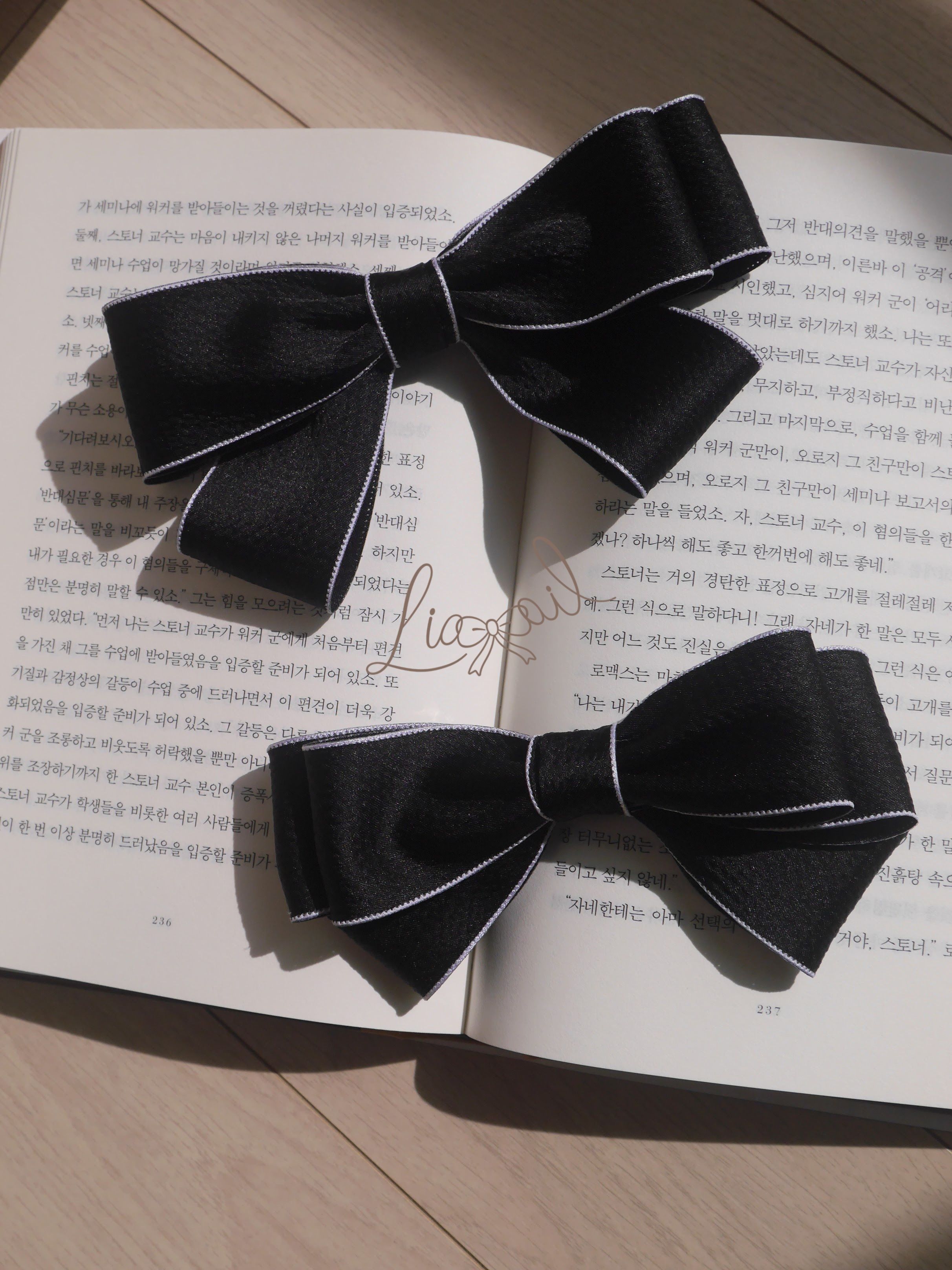 韓國高級緞帶法式蝴蝶結兩件組（母女款）