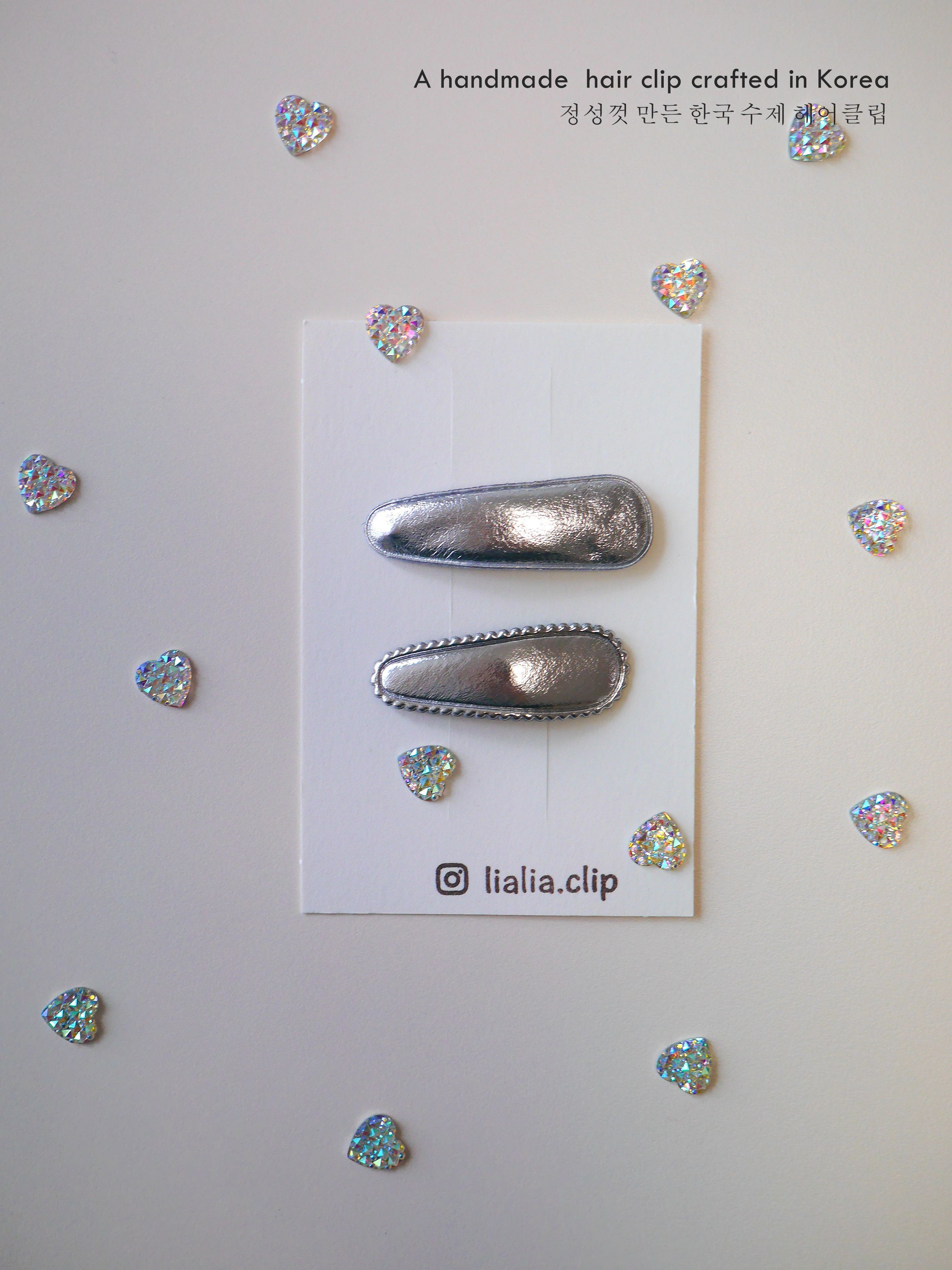 銀色聖誕簡約款bb夾