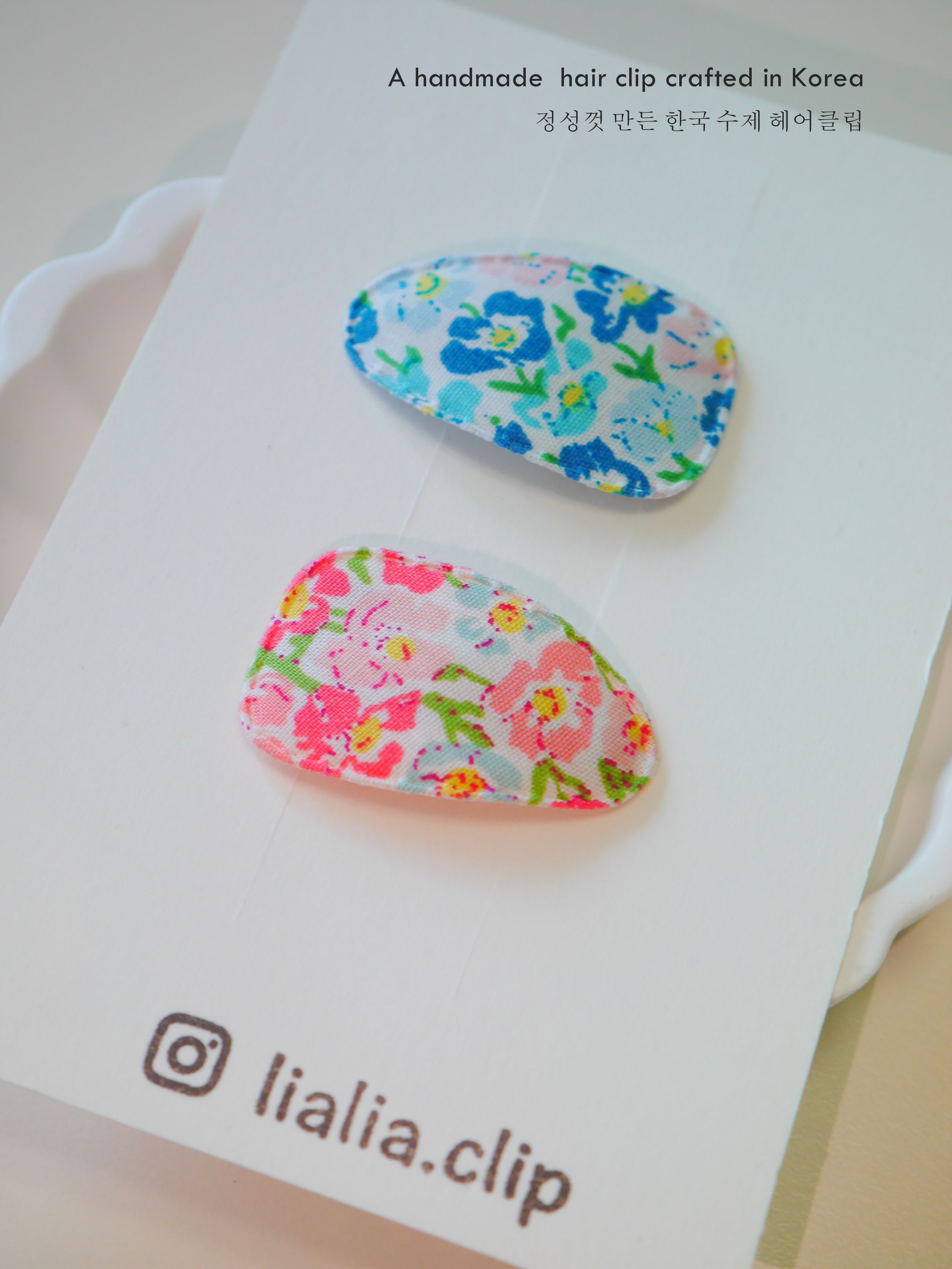 迷你版粉嫩花布風bb夾