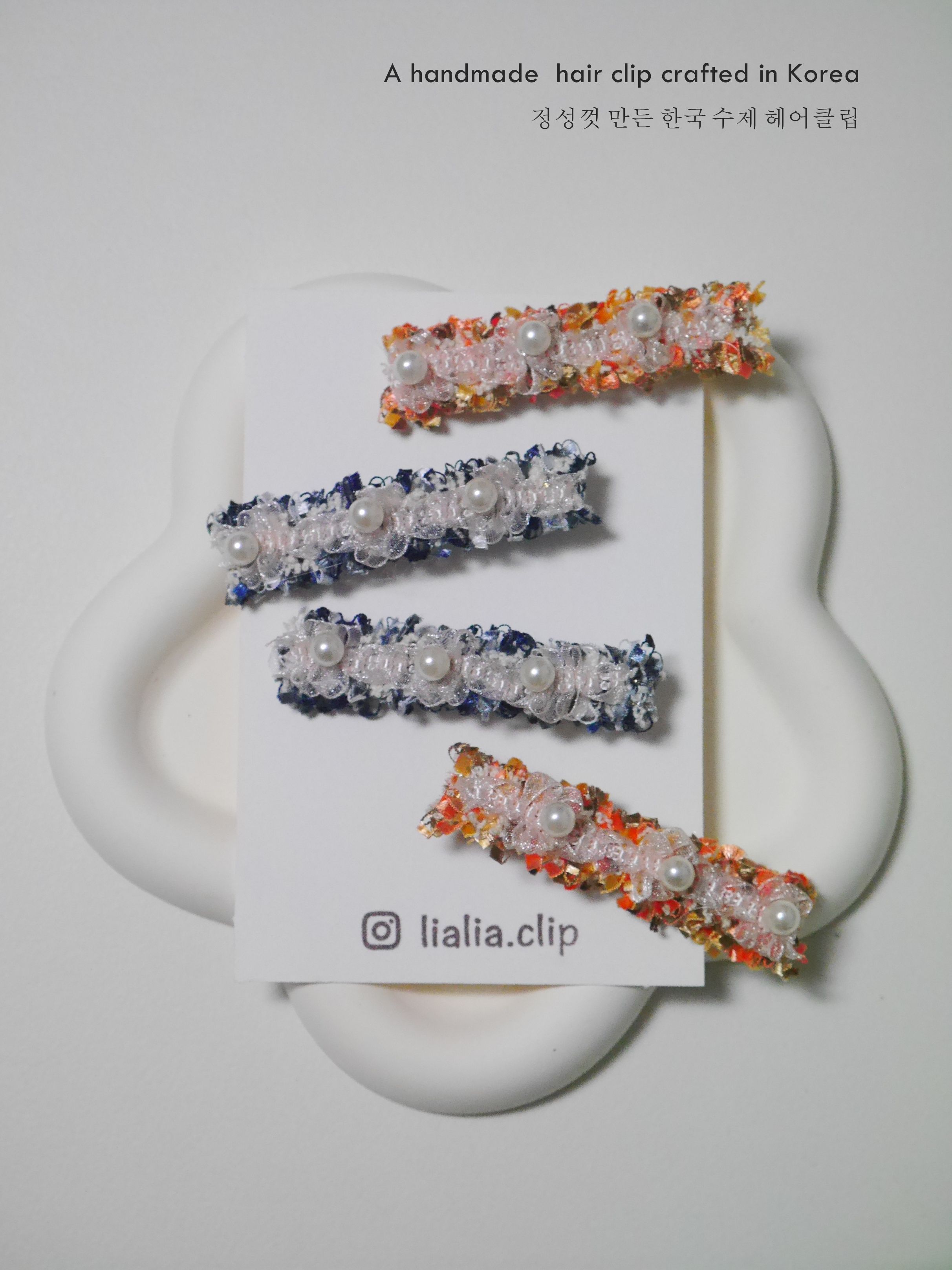 小香風珍珠一字夾