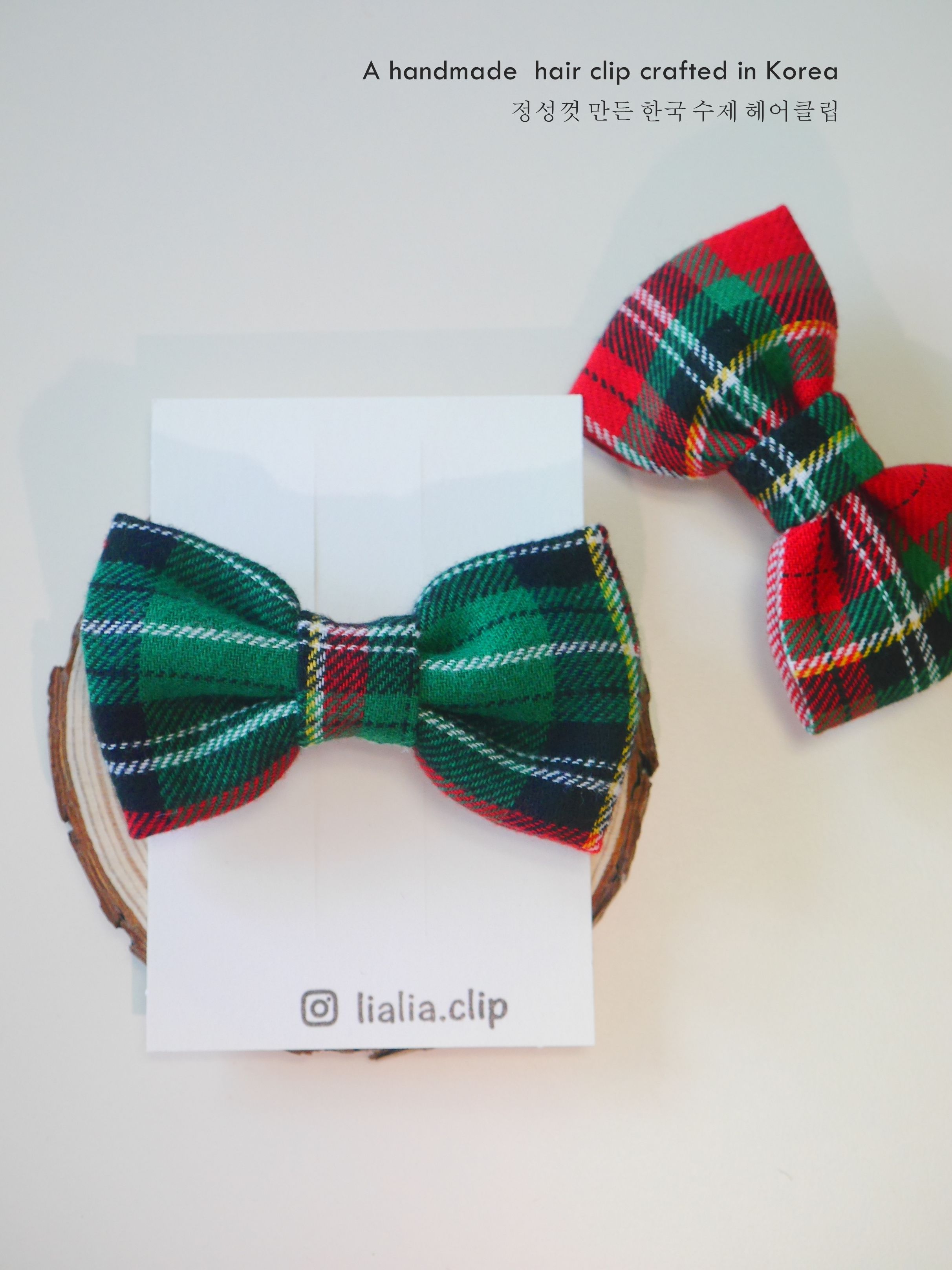 大人系格紋髮式蝴蝶夾髮夾