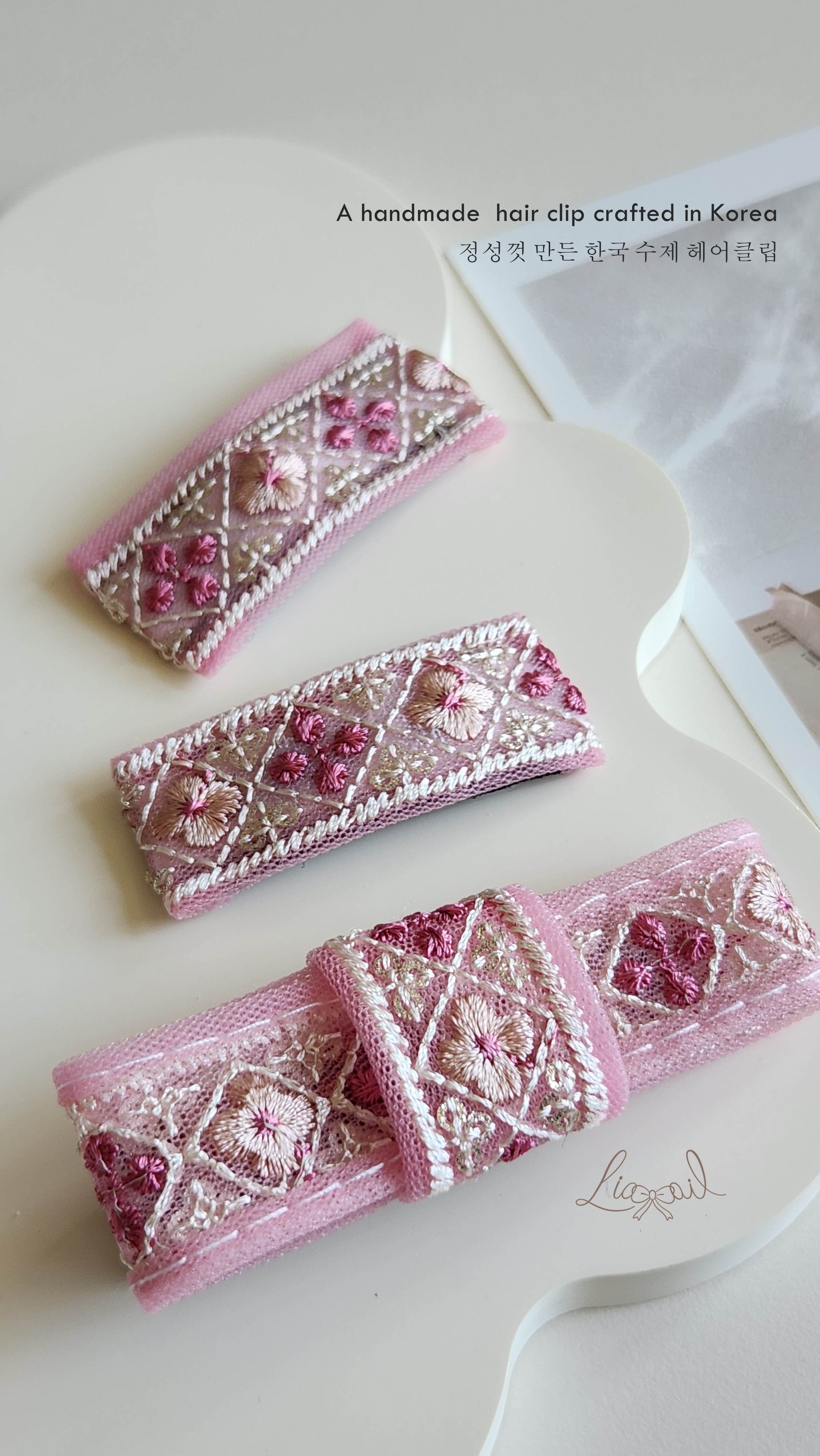 古典刺繡髮夾