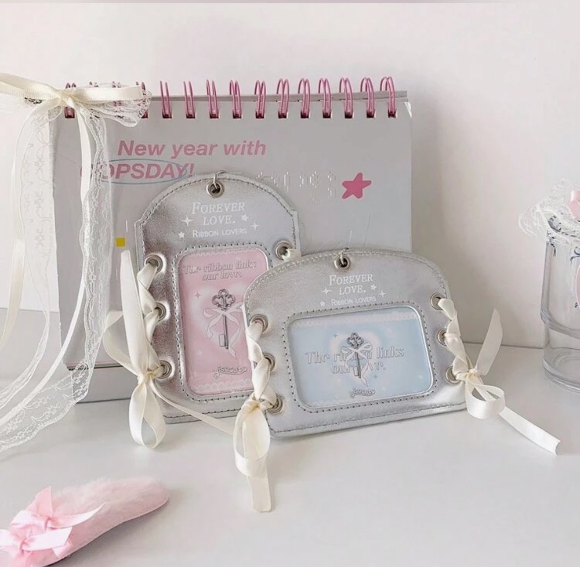 銀色皮革芭蕾卡套🩰🩶/直款/橫款