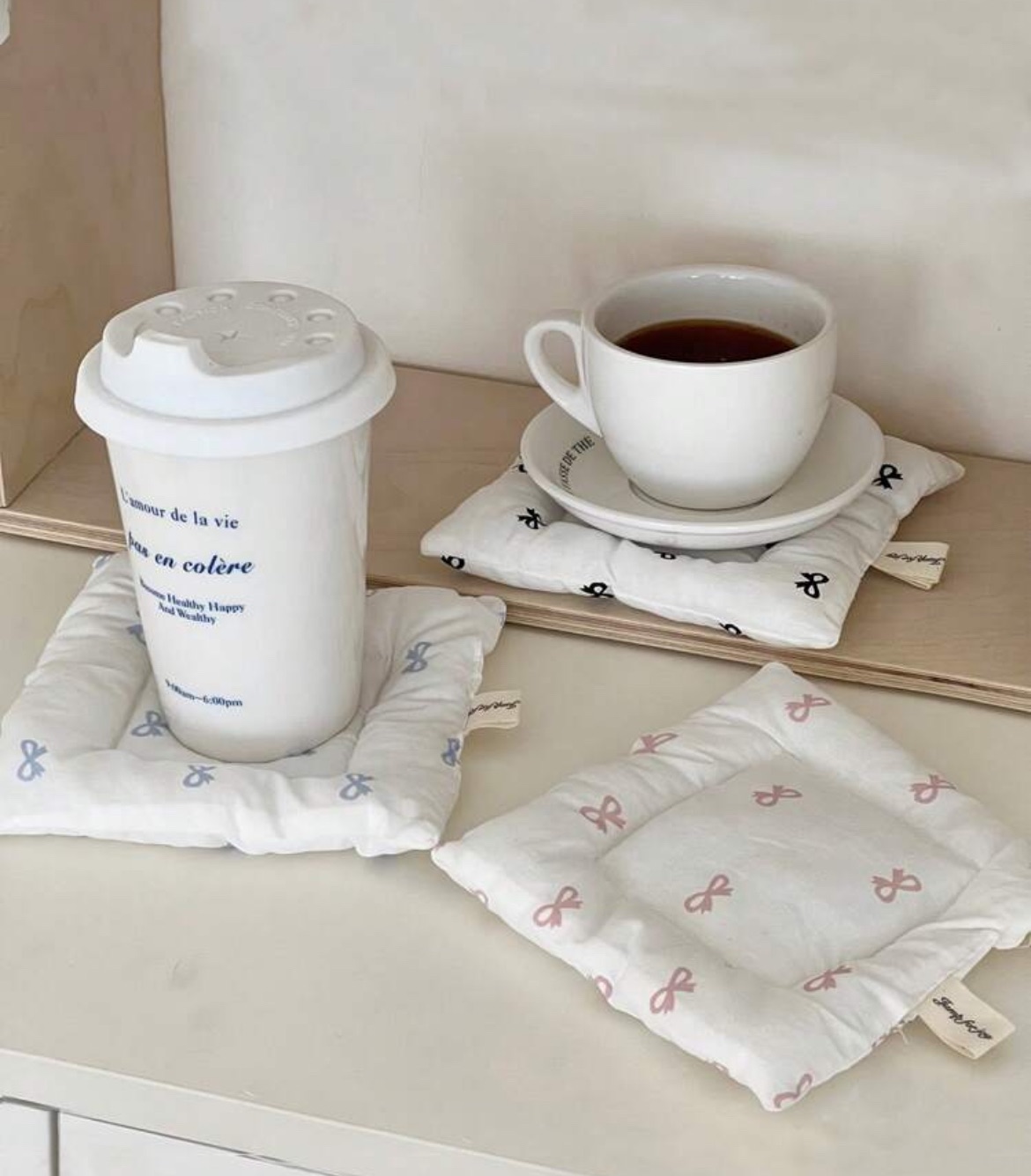 蝴蝶結🎀杯墊☕️｜展示墊子｜共三款～