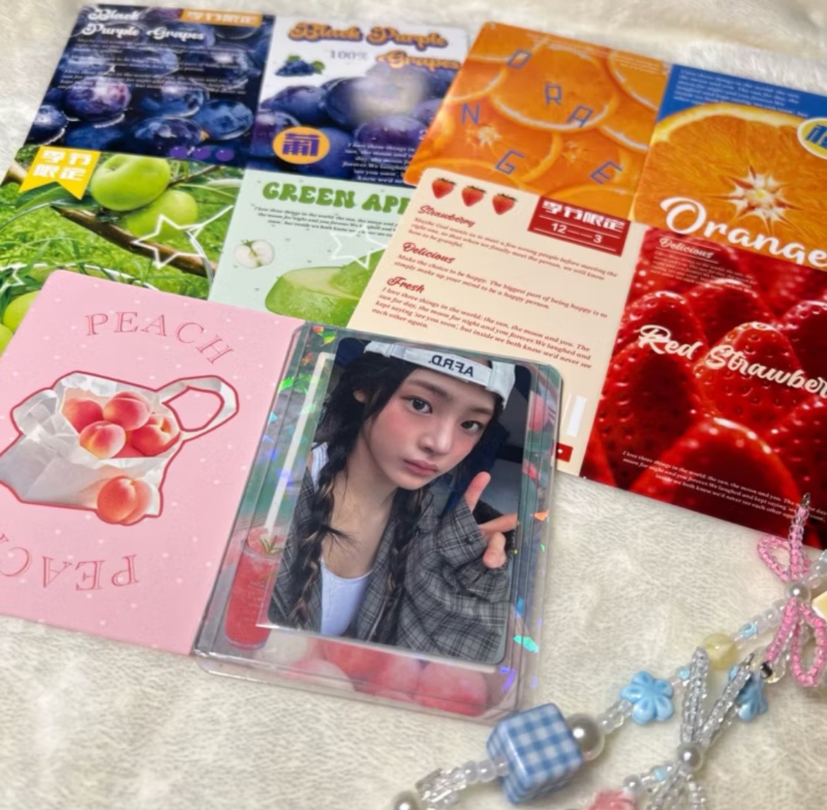 水果迷你出卡對折卡頁🍑🍓🍏🍊🍇｜共5款