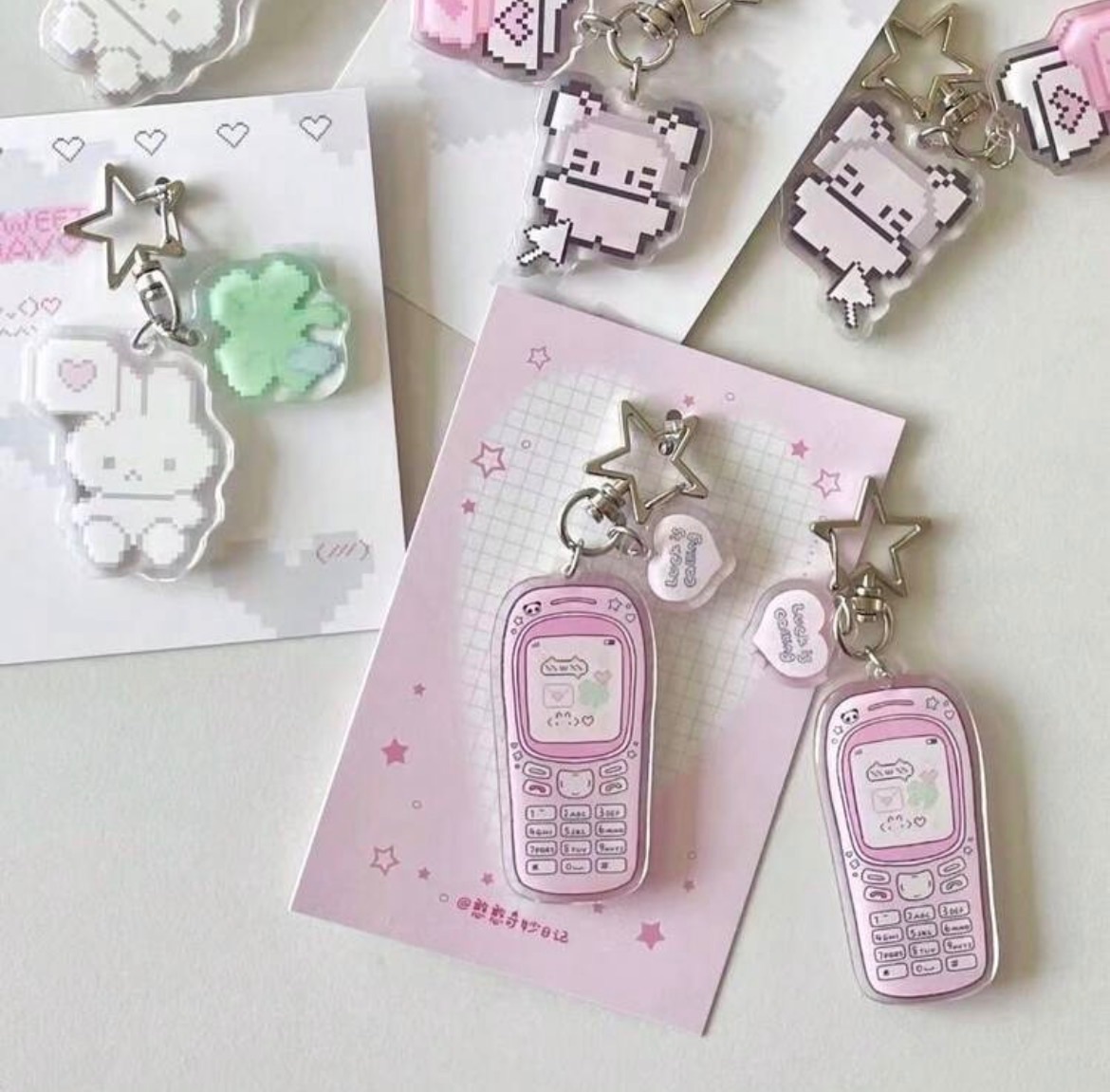 Y2K像素吊飾✨/小貓像素吊飾