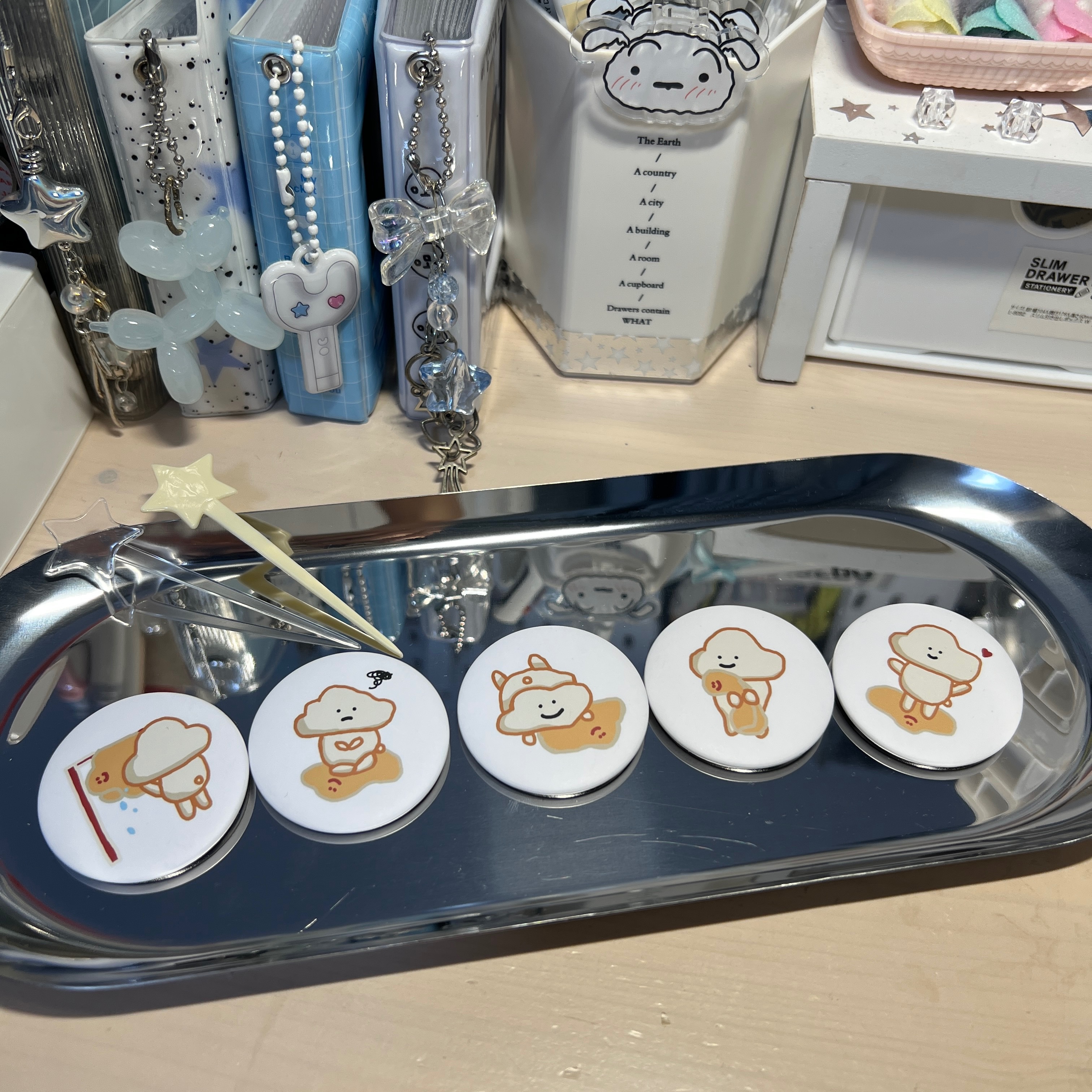 《棉花與毯子》文創徽章/4.4公分霧面版/共5款