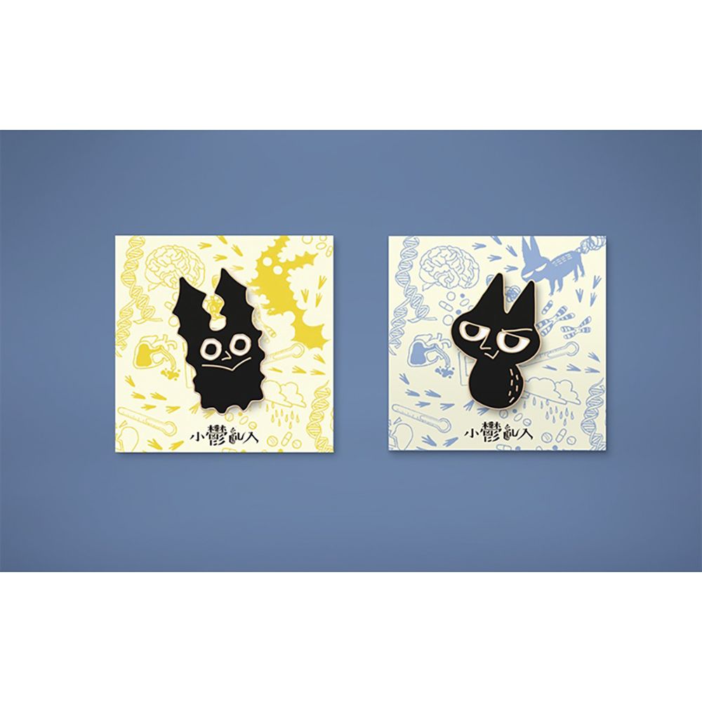 珐琅金邊金屬徽章【小鬱款＆阿焦款】