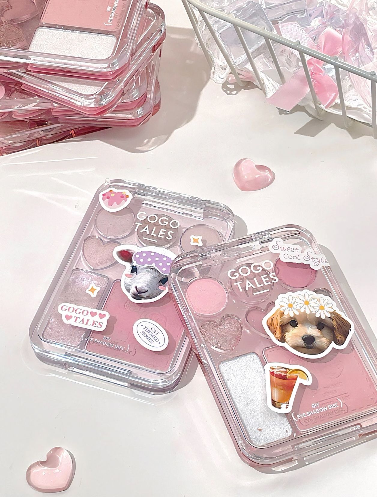 𝐆𝐎𝐆𝐎𝐓𝐀𝐋𝐄𝐒 戈戈舞💗愛心眼影盤腮紅高光一體盤