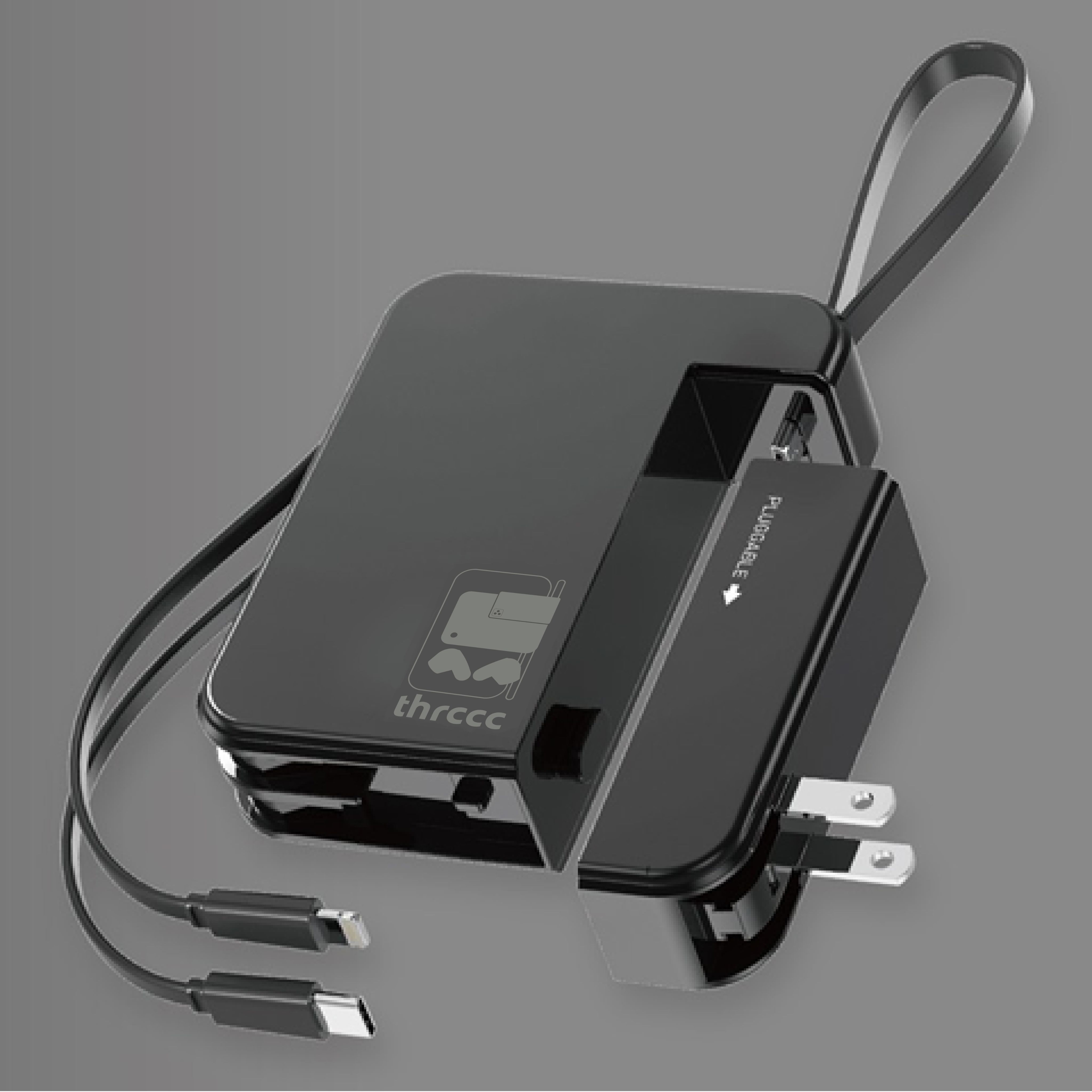 KPP10 - 分離式插頭快充行動電源 • 黑色