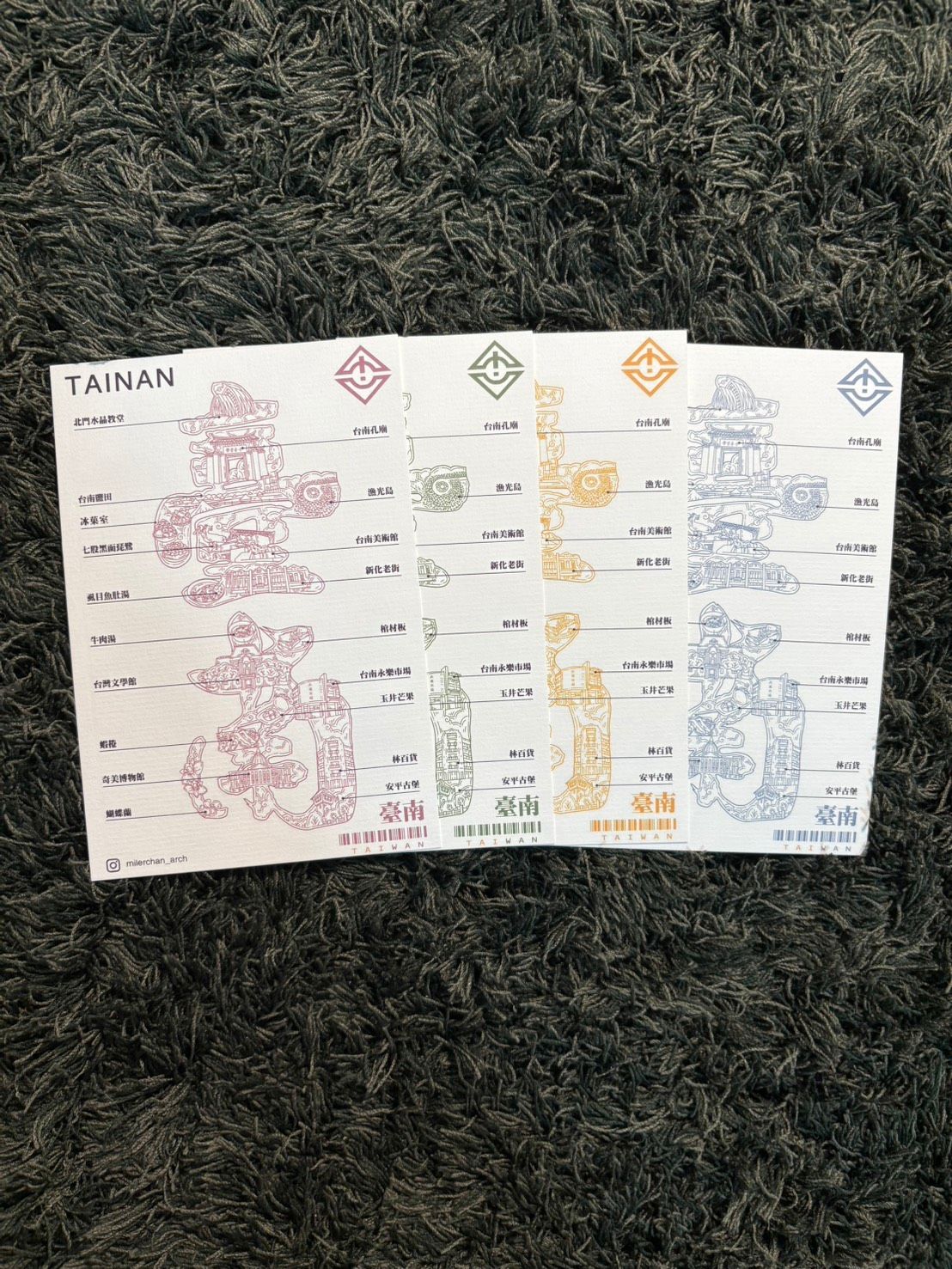 臺南_城市字繪系列明信片（噴墨印刷）