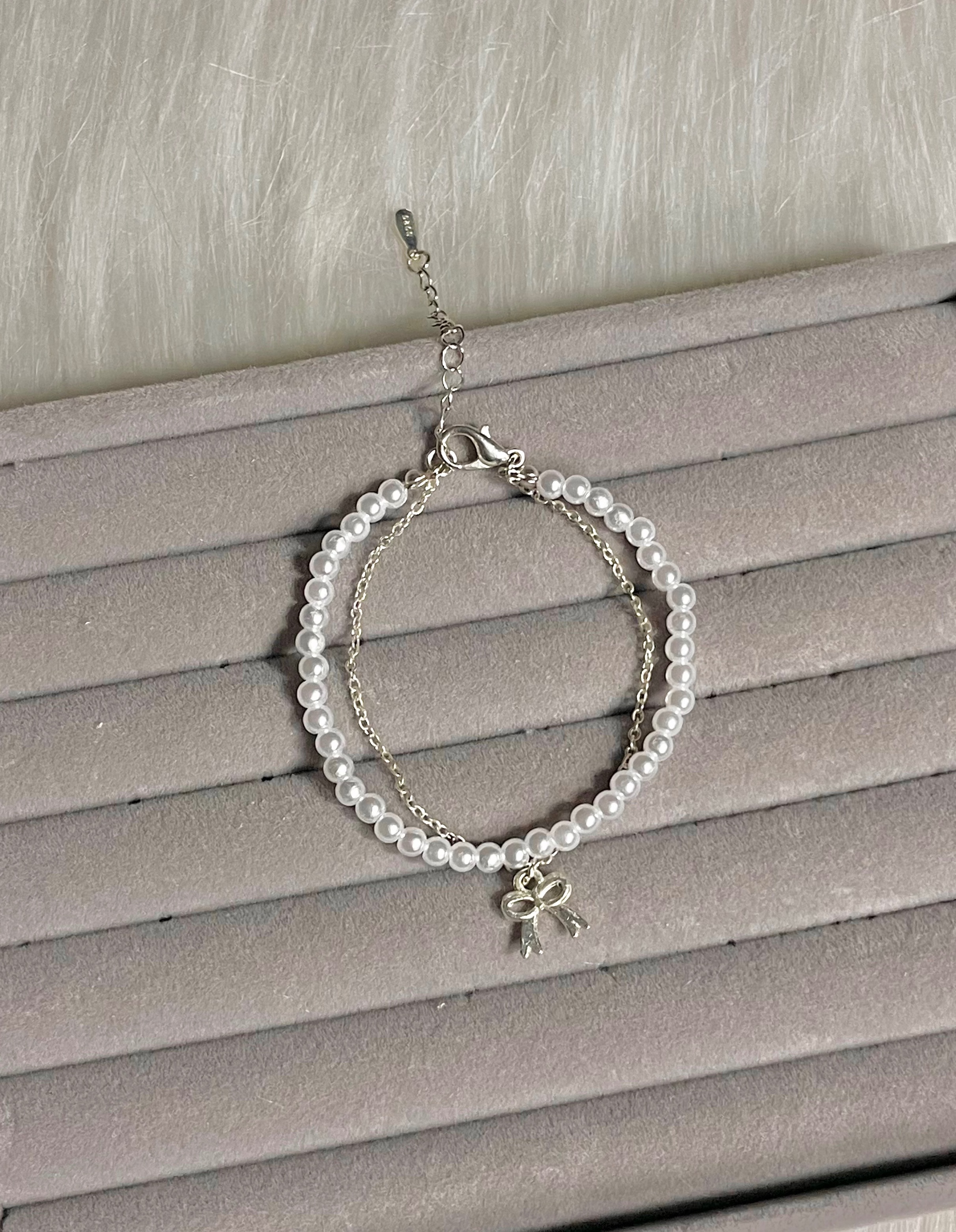 ☆珍珠控請進☆｜珍珠雙層蝴蝶結手鏈