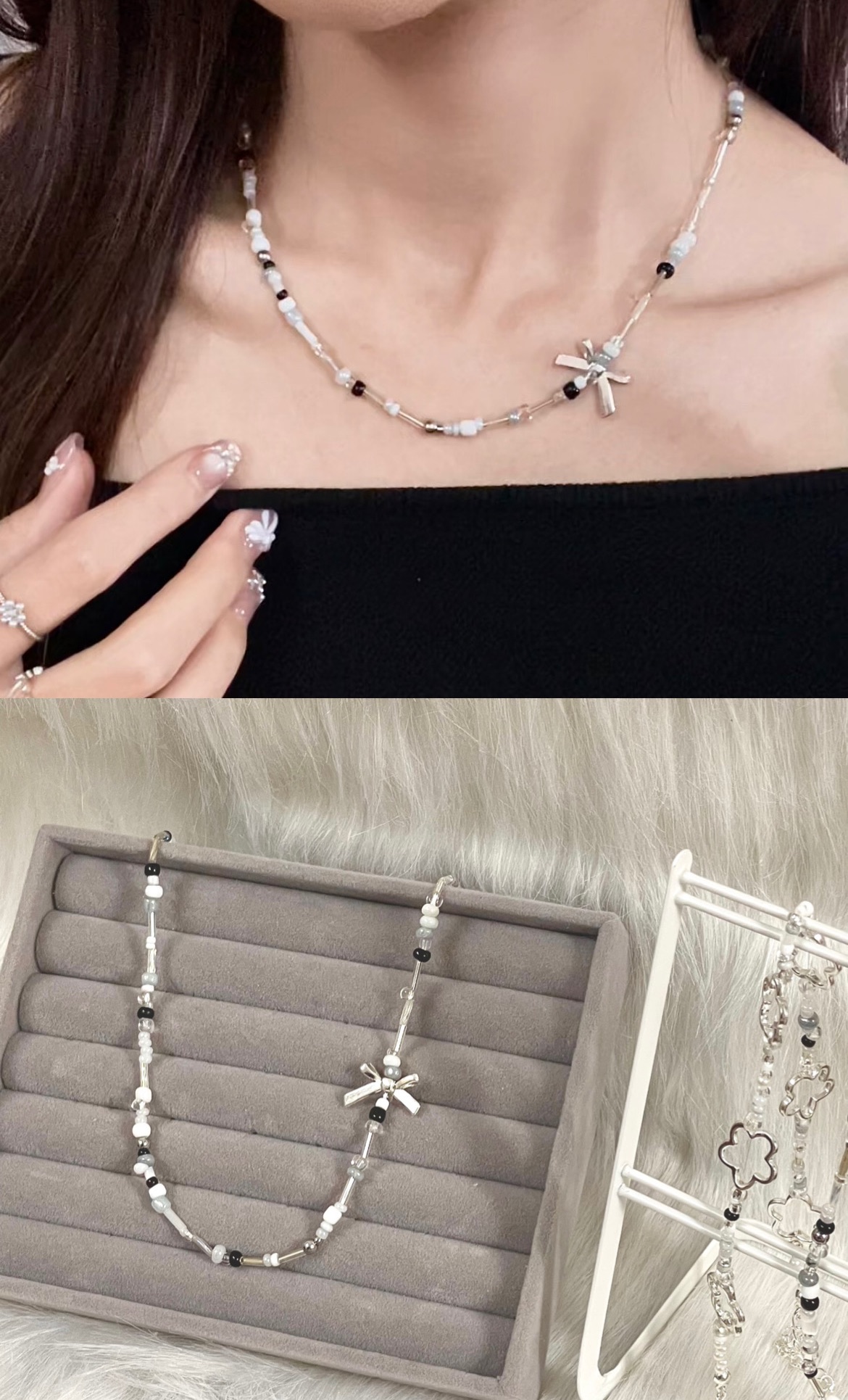 ☆原創系列☆｜酷甜玻璃感串珠項鍊🫧