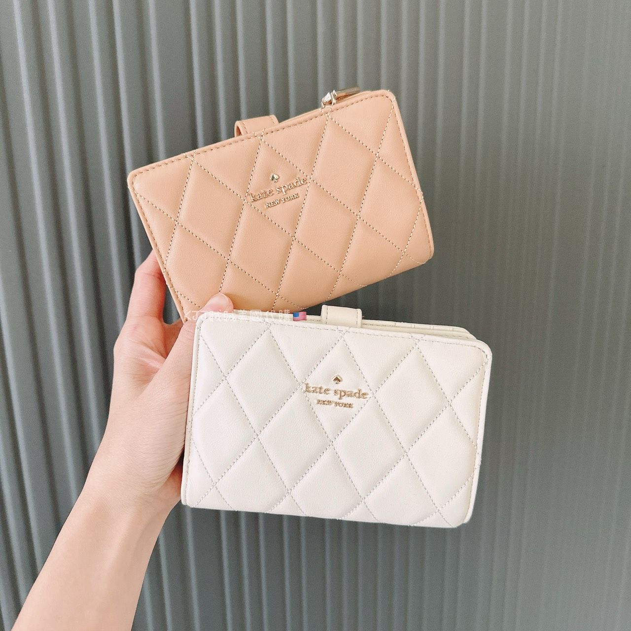 【Kate spade】KS carey 小香風 中夾 皮夾