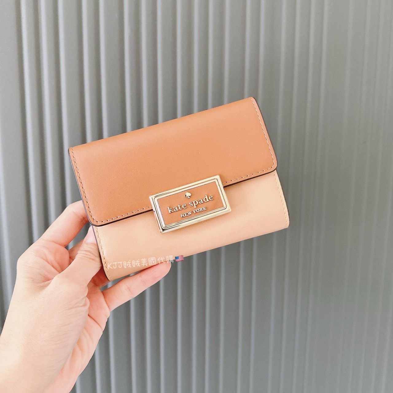 【Kate spade】KS 鐵牌 中夾 皮夾 包包