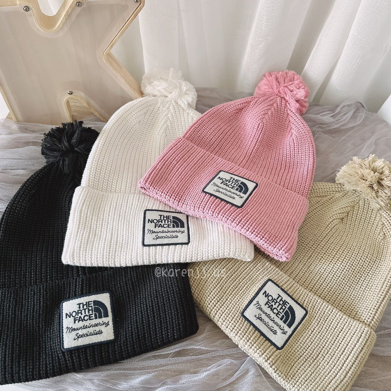 超可愛❤️❤️【The North Face】北臉 毛球 毛帽