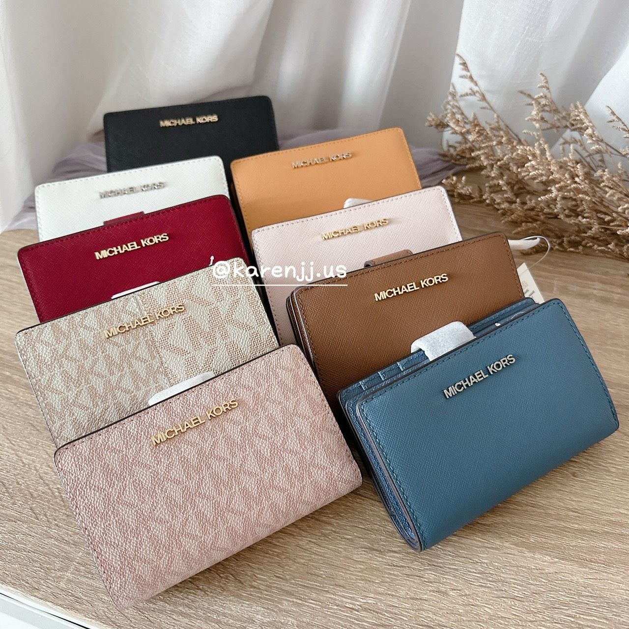 【MICHAEL KORS】MK 防刮 中夾 皮夾 包包