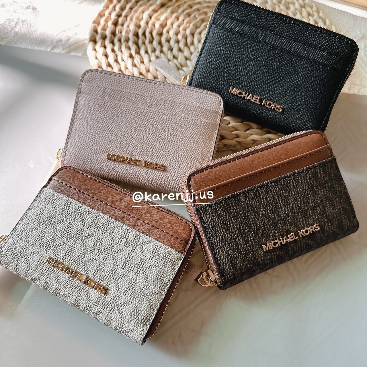 【MK】 ㄇ字 LOGO 防刮 皮革 拉鍊 零錢包 卡包