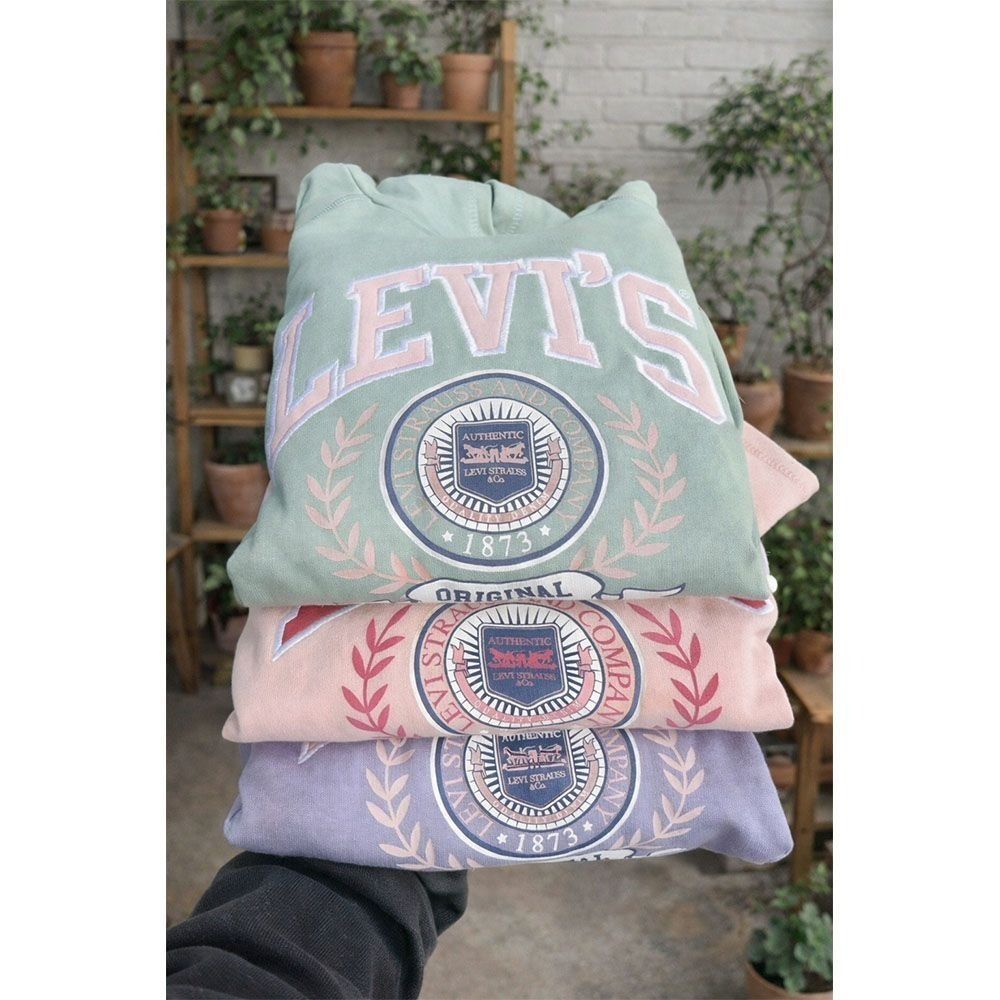 【Levi’s】馬卡龍女孩連帽衛衣