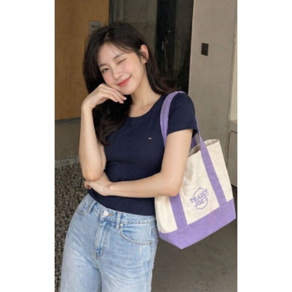 【Tommy Hilfiger】女款圓領短袖棉T