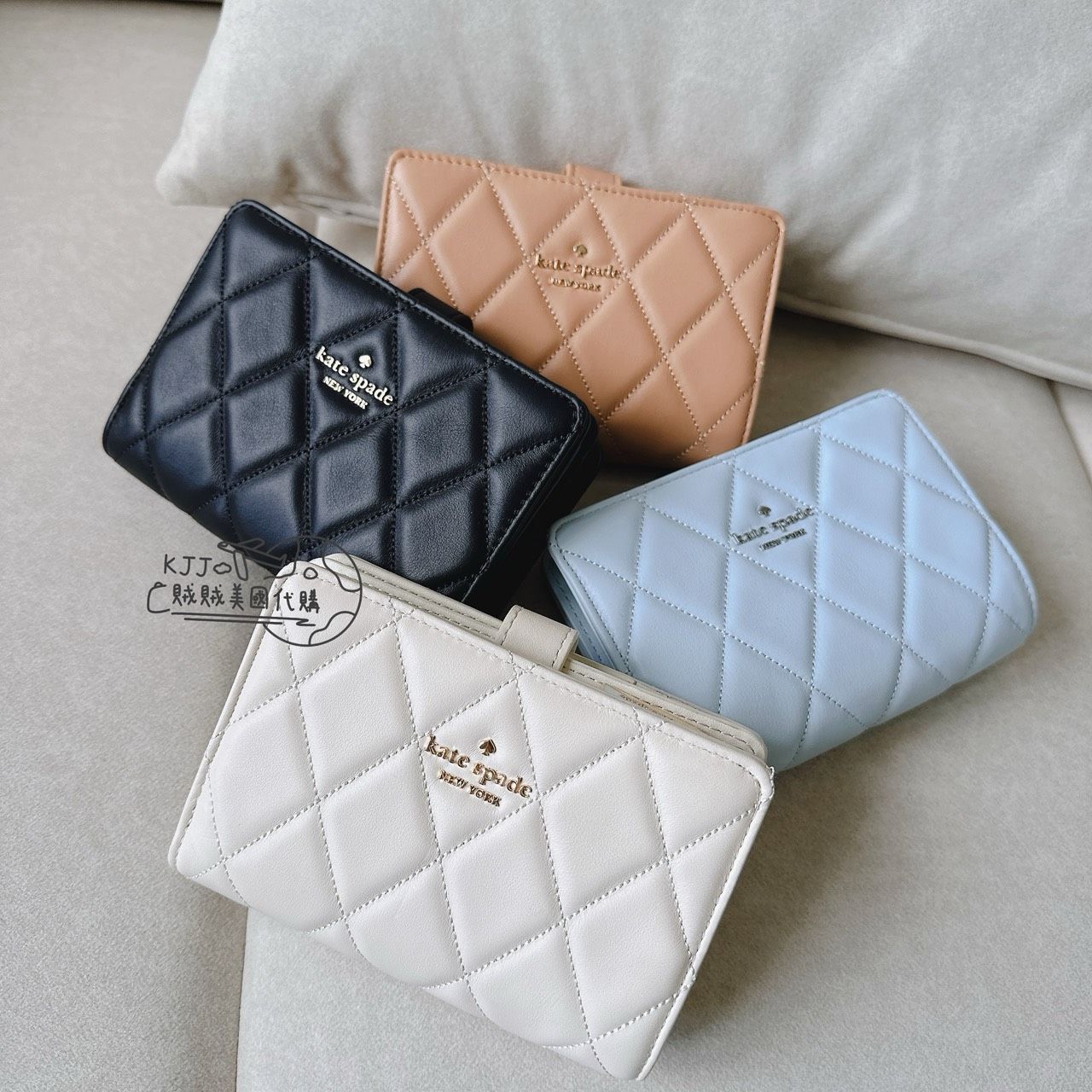 【Kate spade】KS carey 小香風 中夾 皮夾