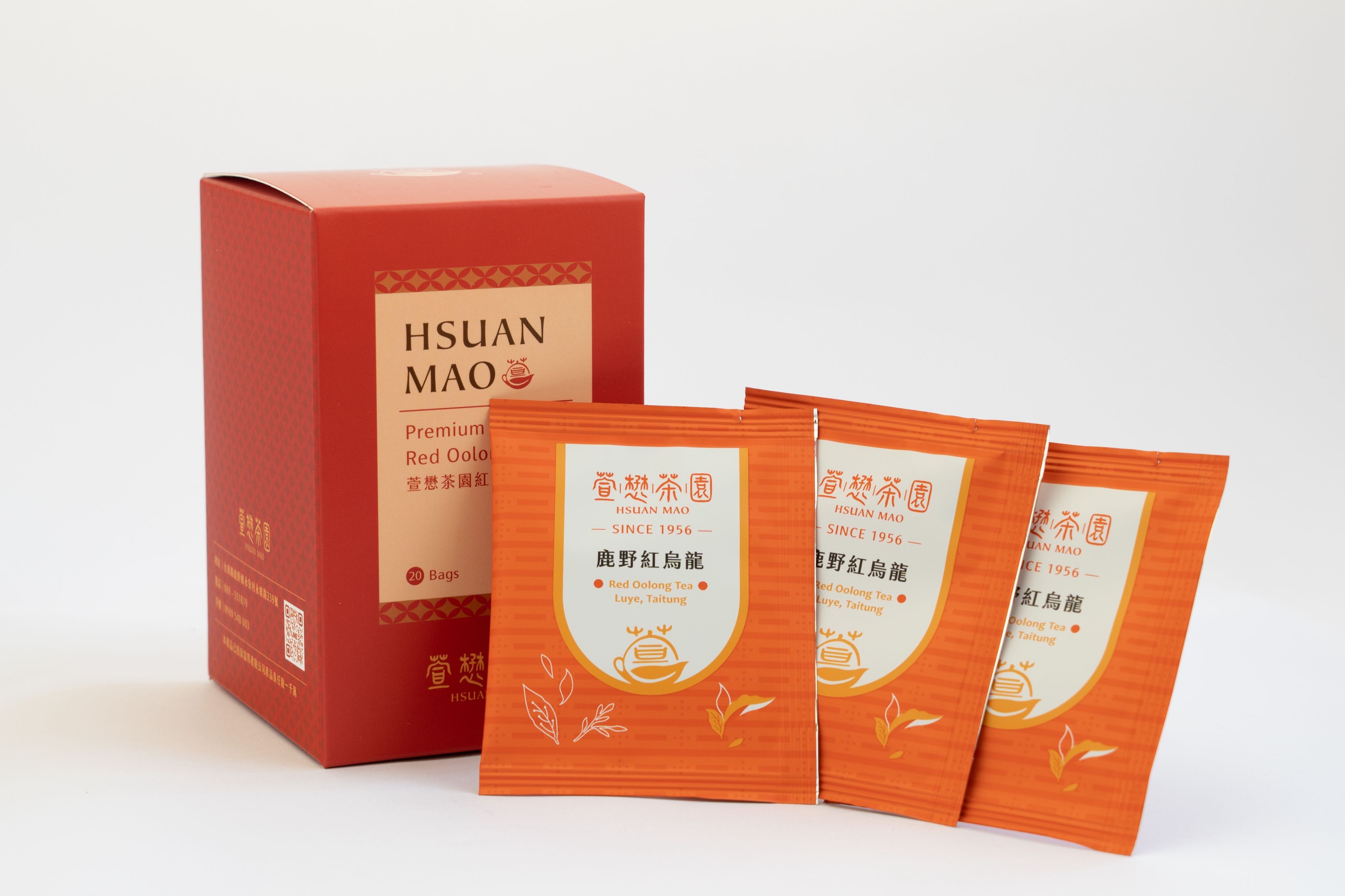 【萱懋茶園】紅烏龍茶包禮盒｜金牌茶師監製｜無毒茶園｜台東鹿野在地好茶送禮首選