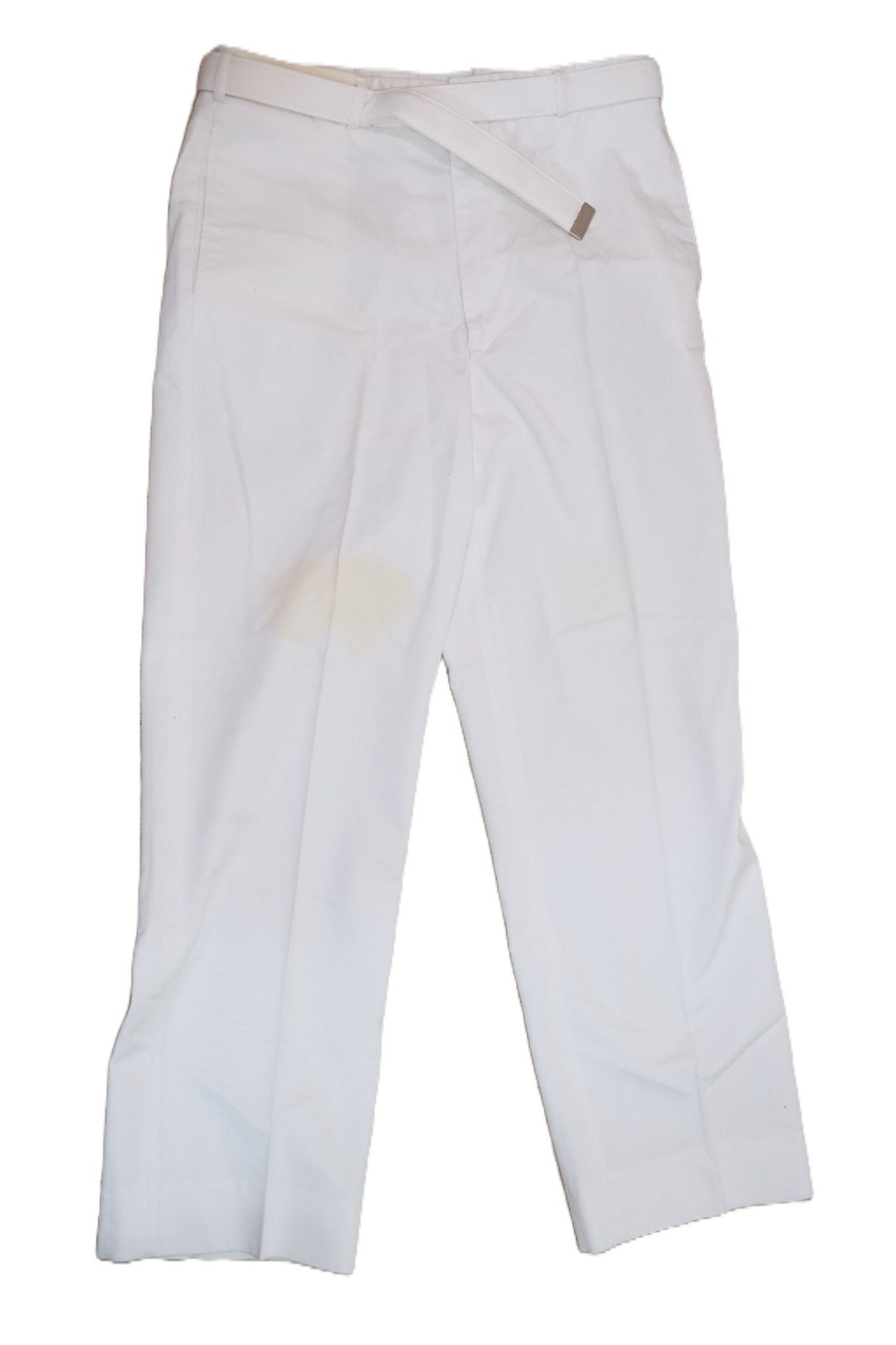 美軍 U.S. Navy 白色制服褲（Creighton／Permanent No-Press）