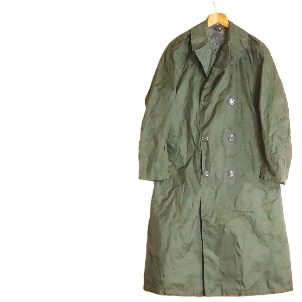 越戰美軍公發RAINCOAT MAN’S NYLON RUBBER COATED（橡膠塗層尼龍雨衣 / 長版雨大衣）