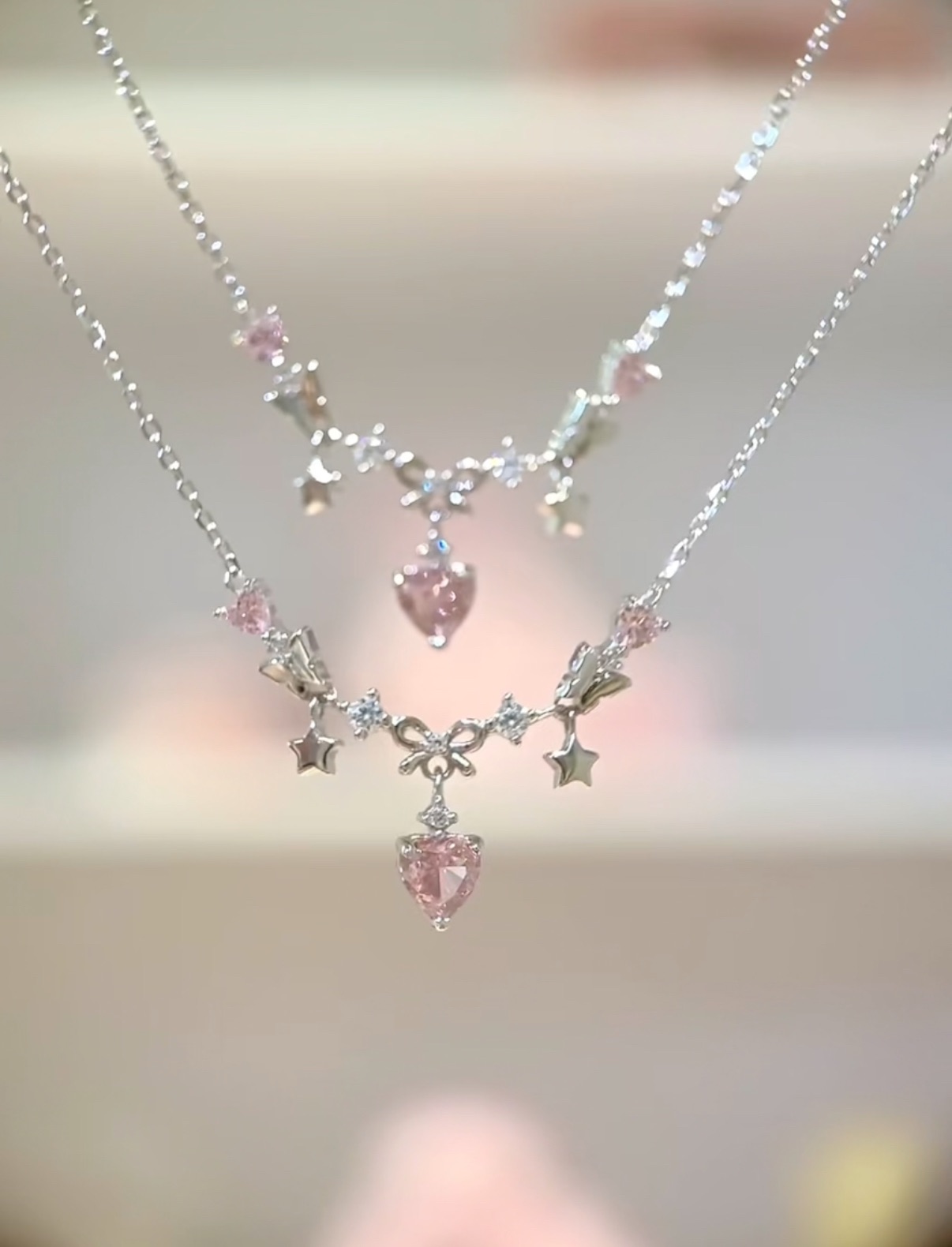 S925純銀 心星項鍊💫💗