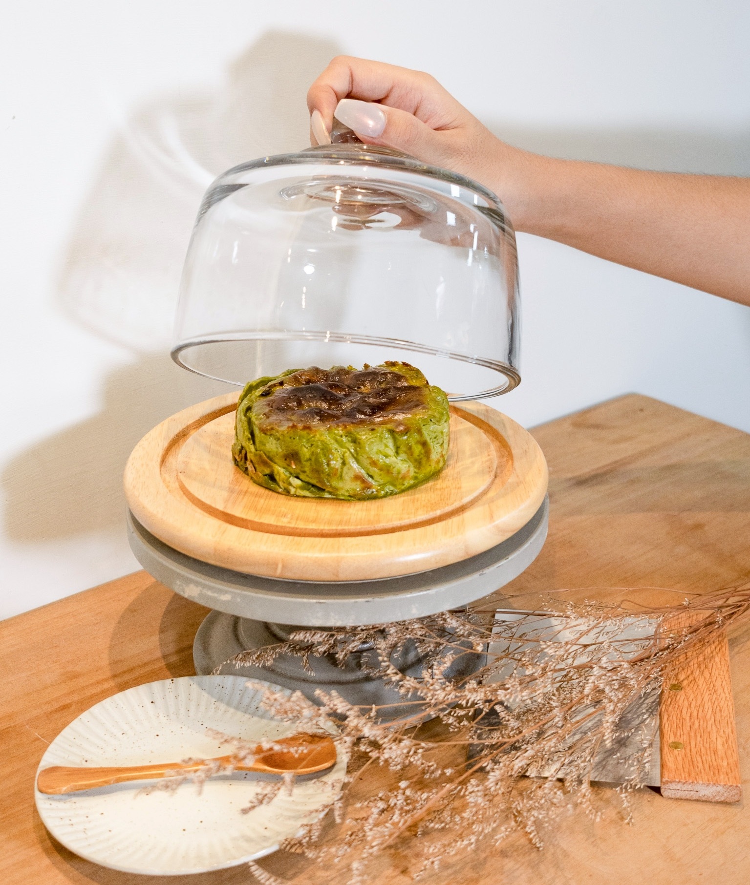 手工抹茶巴斯克乳酪蛋糕 - 4寸