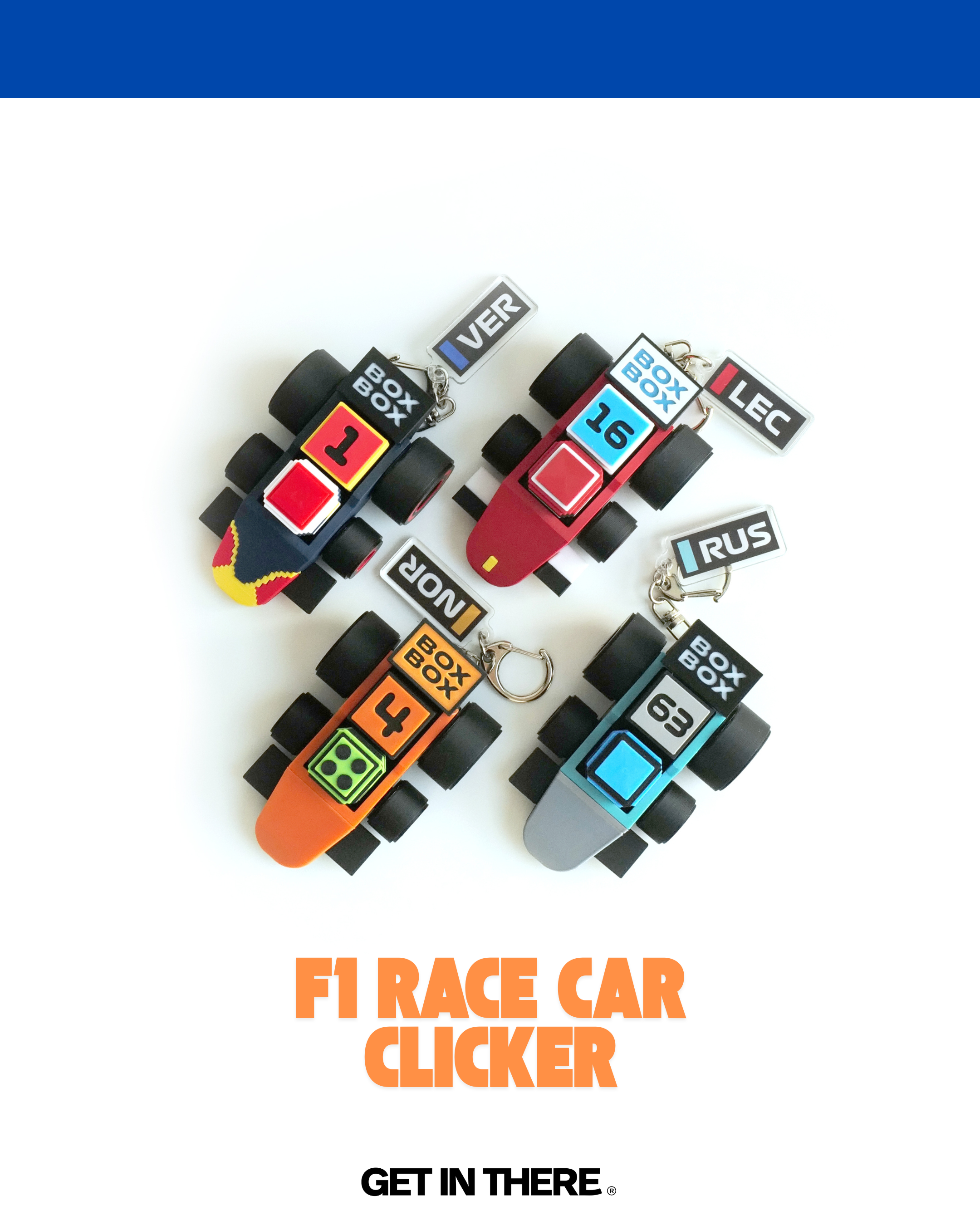 [NEW DROP 限量商品][2026/01出貨] F1 Race Car Clicker F1賽車點擊器吊飾