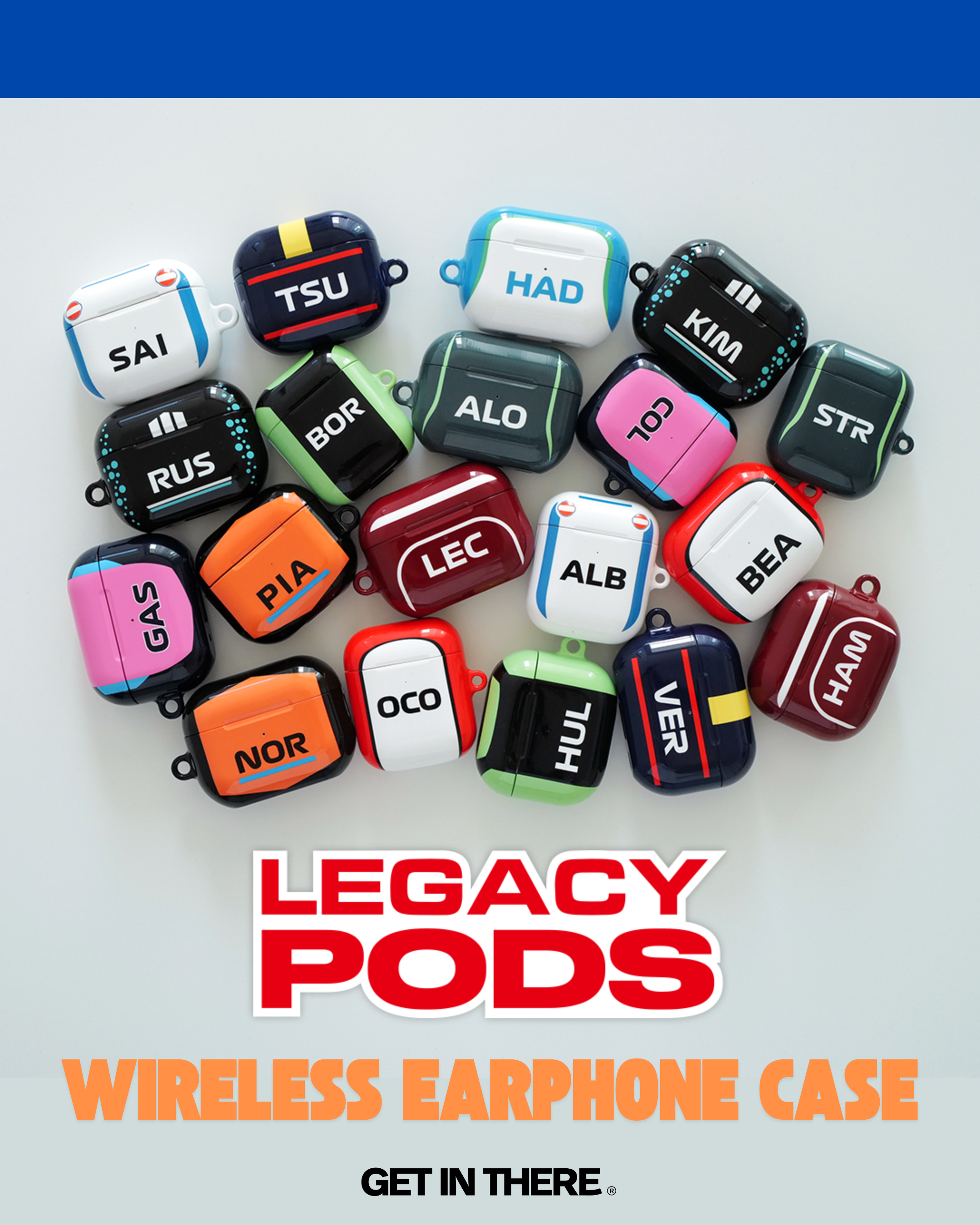 [NEW DROP][12月下旬出貨] F1 Wireless Earphone Case F1車手亮面耳機保護殼