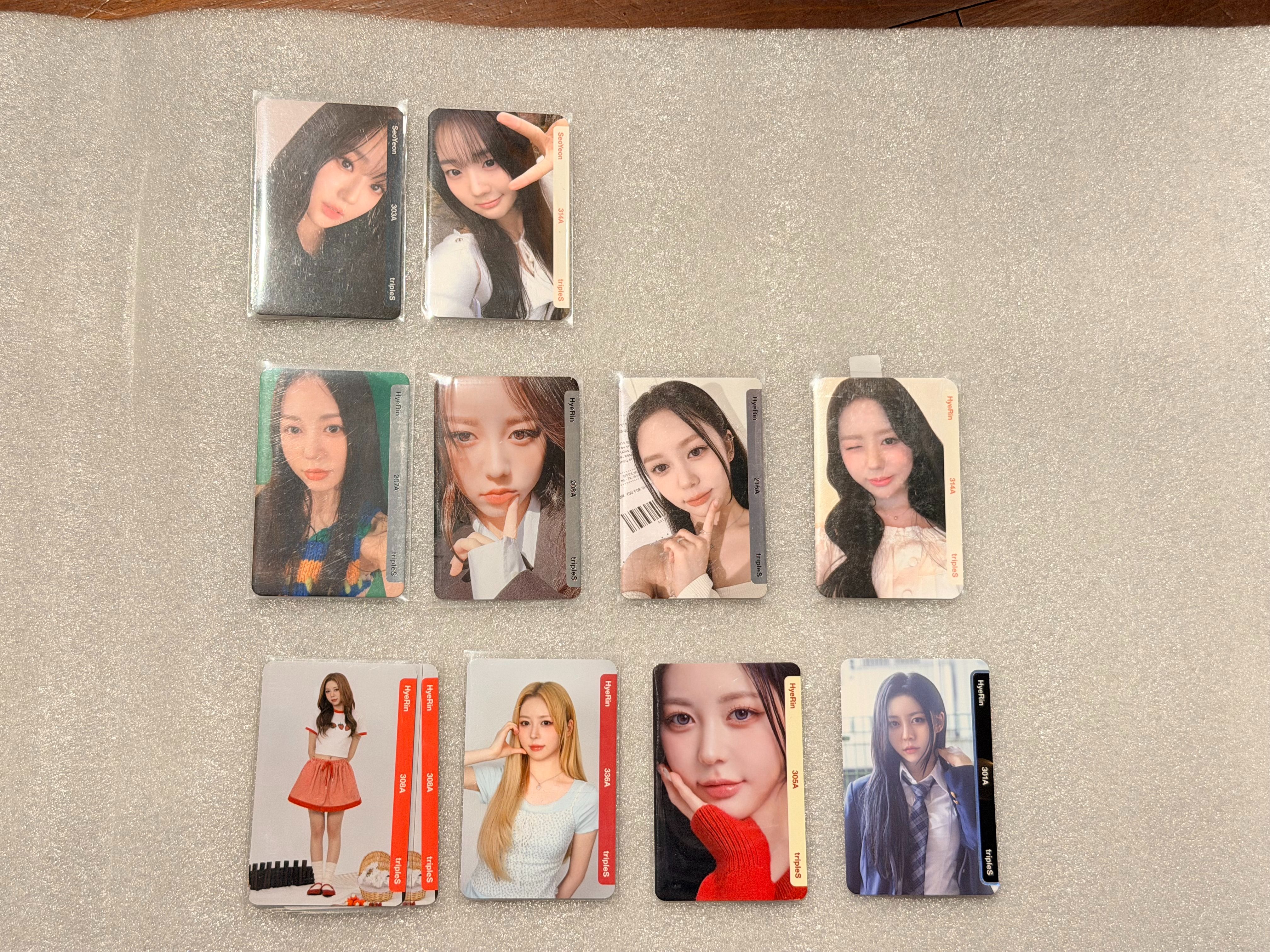 各成員小卡（S1❤️‍🔥，S2✨）