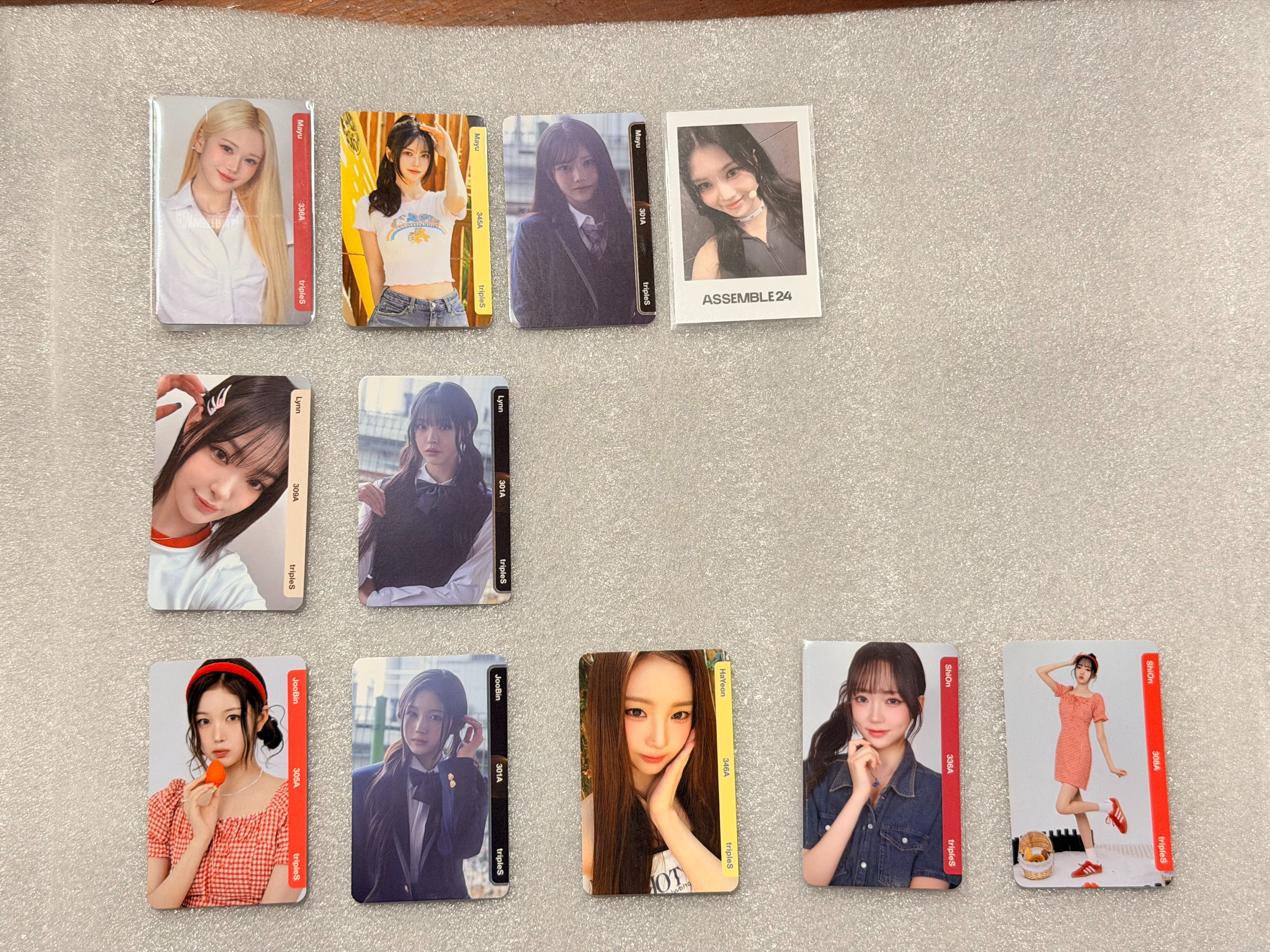 各成員小卡（S16✨，S17✨，S18✨，S19❤️‍🔥，S20✨）