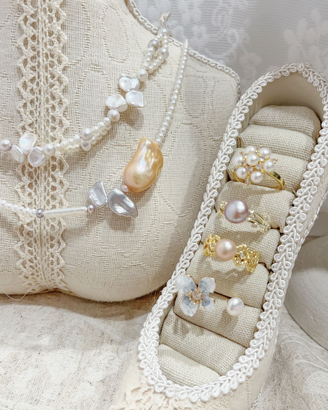 花漾 | 天然淡水珍珠戒指