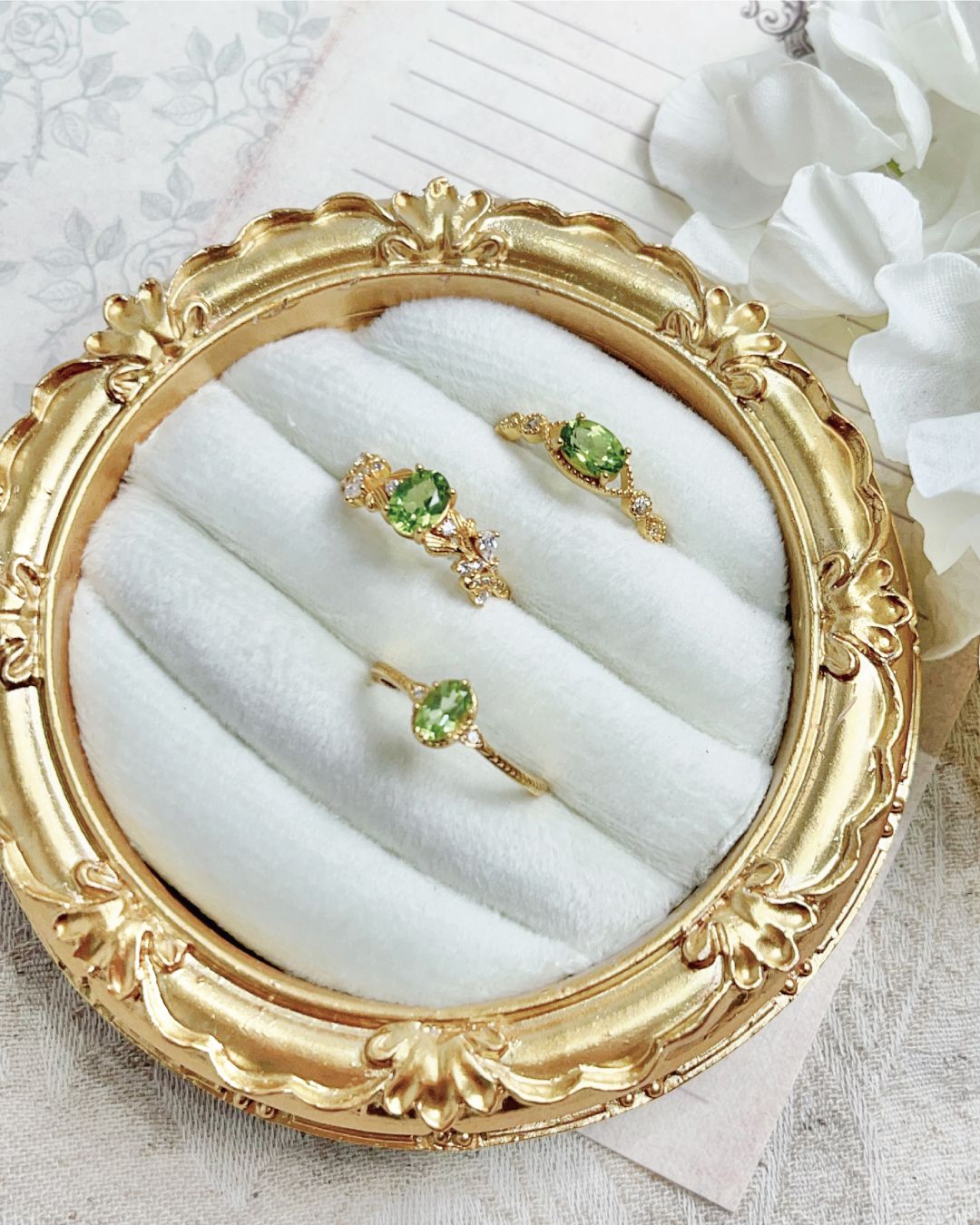 天然橄欖石戒指 *S925銀