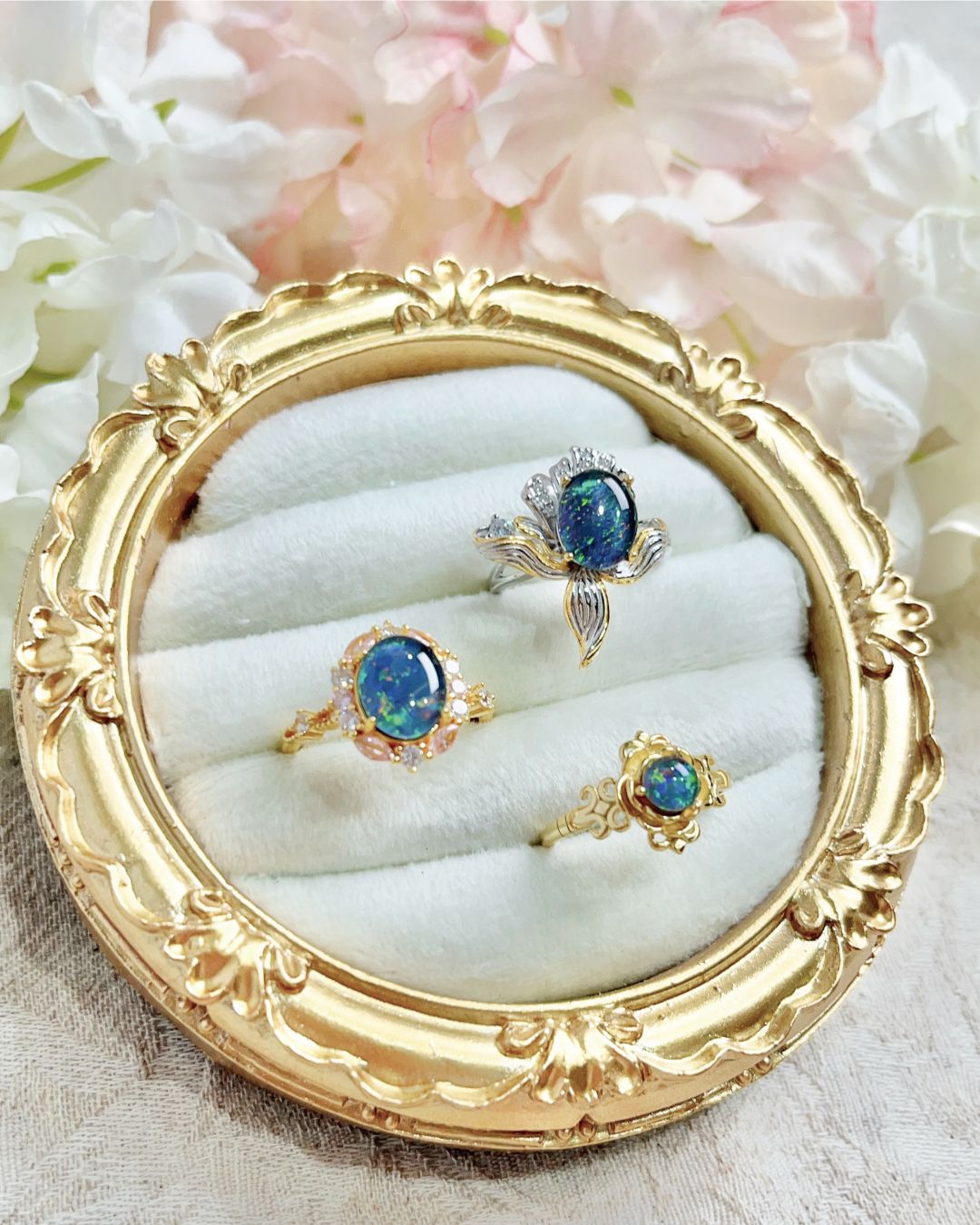 天然黑歐泊戒指 *S925銀