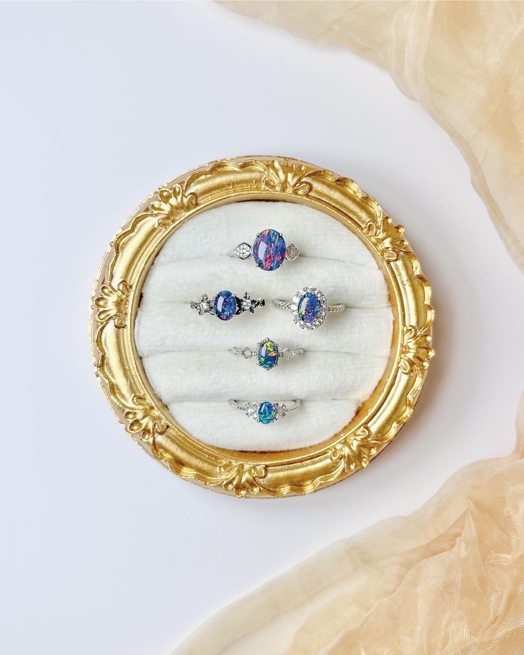 天然黑歐泊戒指 *S925銀