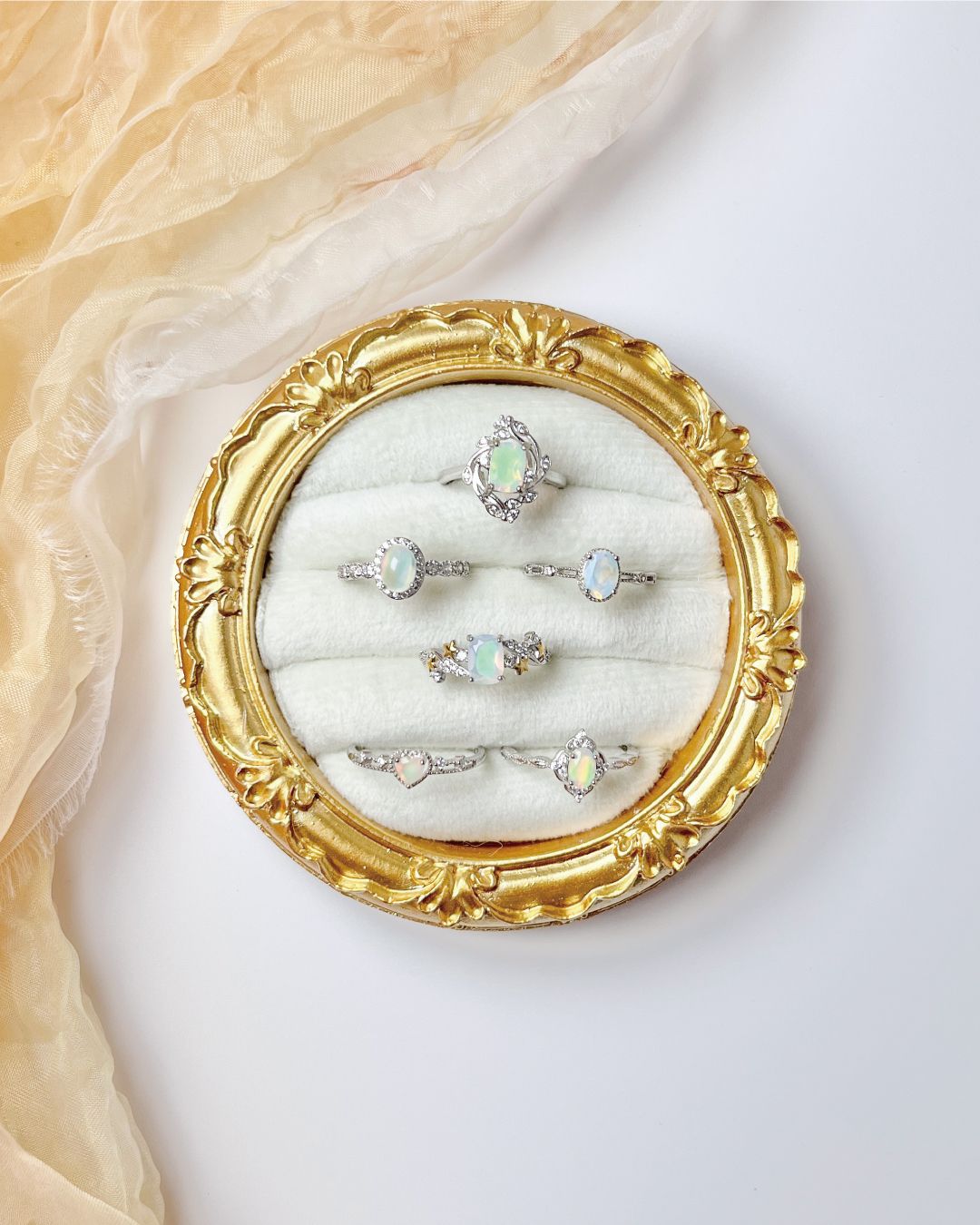 天然歐泊戒指 *S925銀