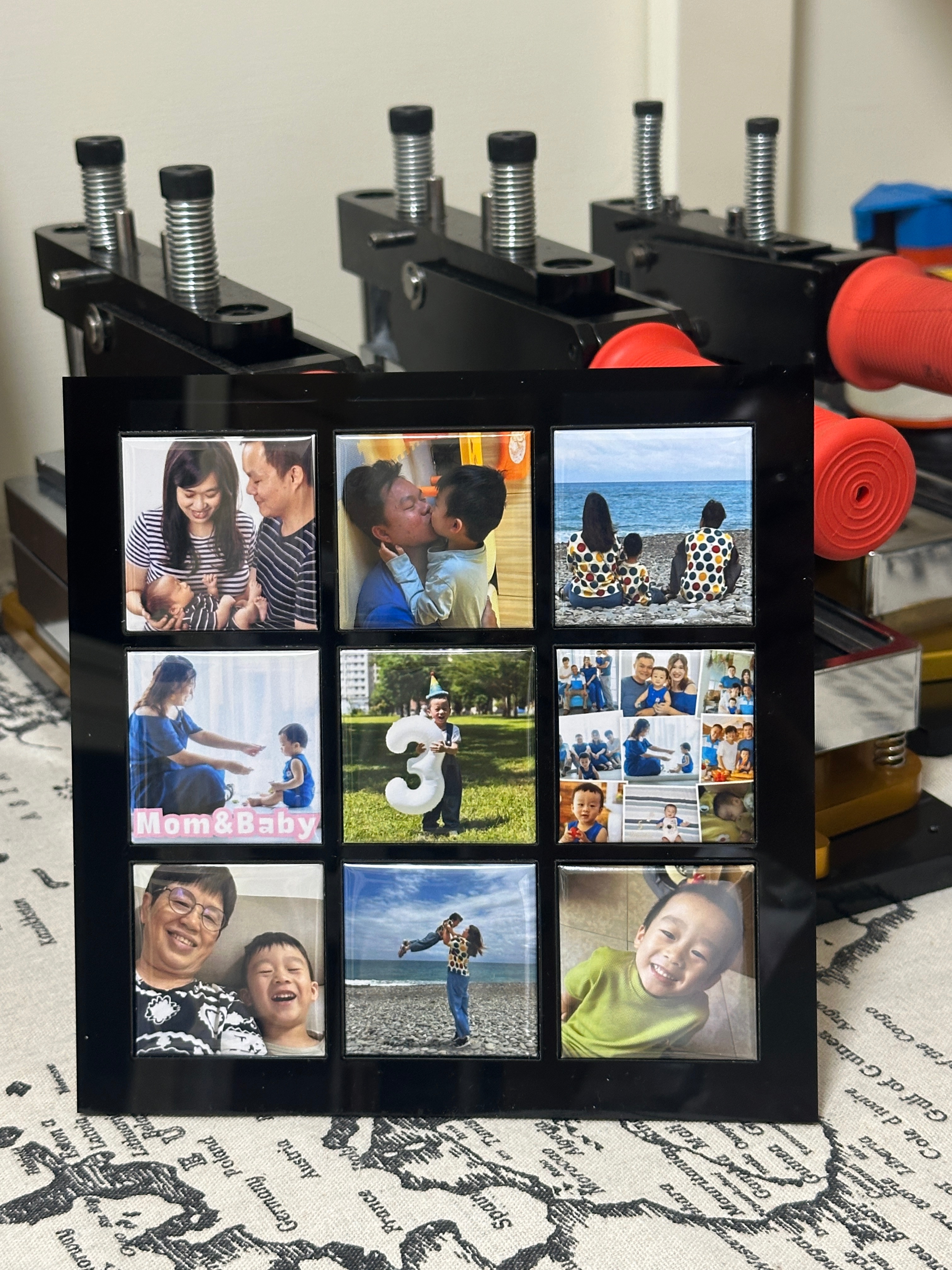 獨家5*5cm正方形相片磁鐵9入磁吸二用相框