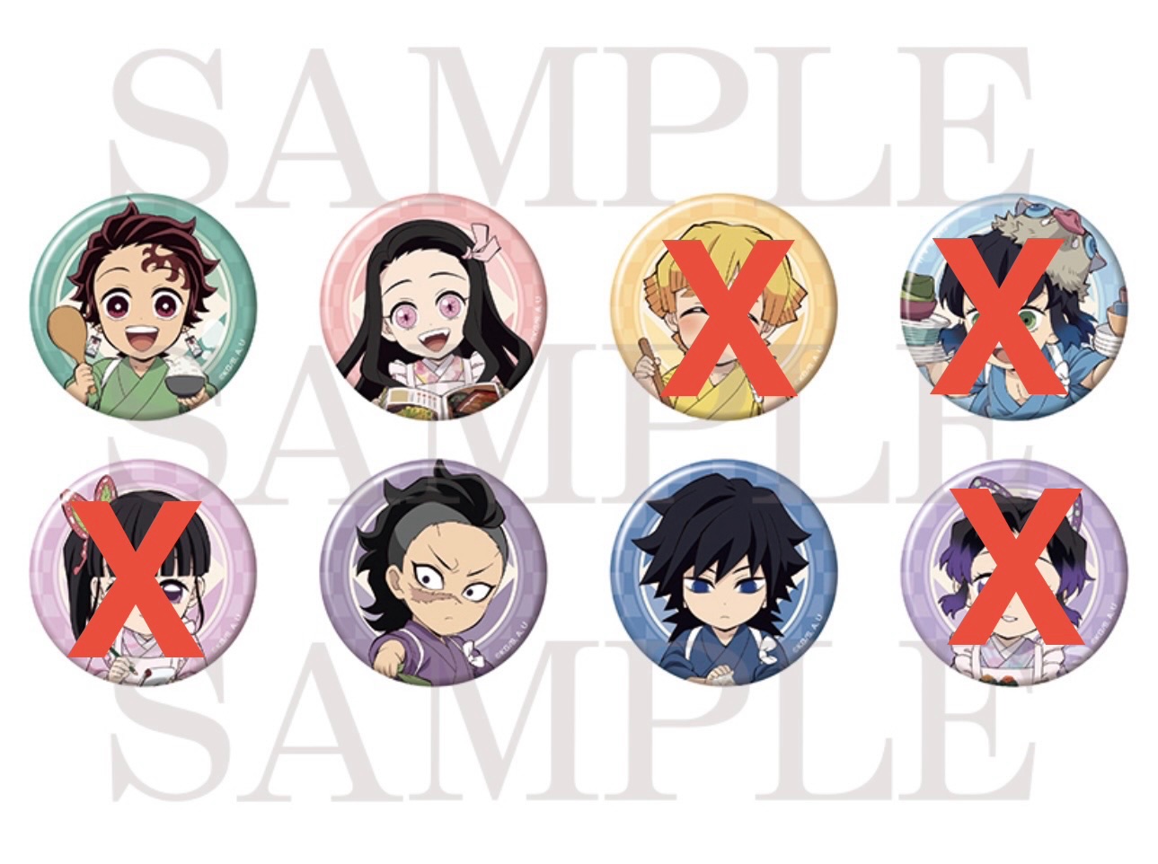 鬼滅食堂盲抽徽章（確定款）（部份需綁，請看說明）