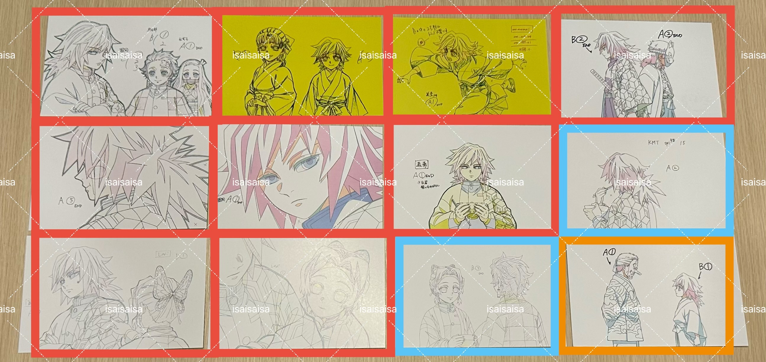 鬼滅之刃 - 線稿名信片（部份需綁，請看說明）